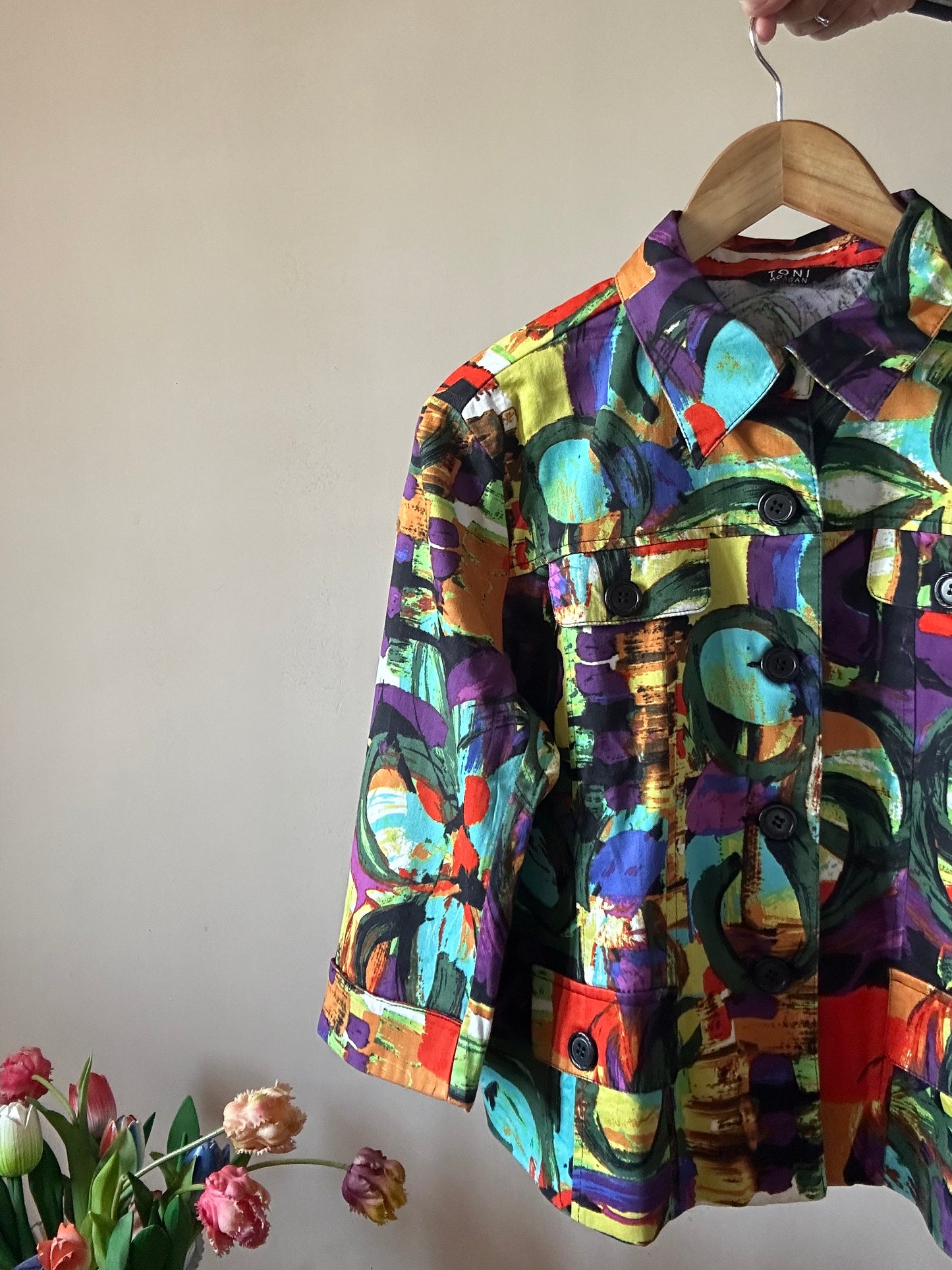 Vintage Toni Morgan Abstract Print Shirt