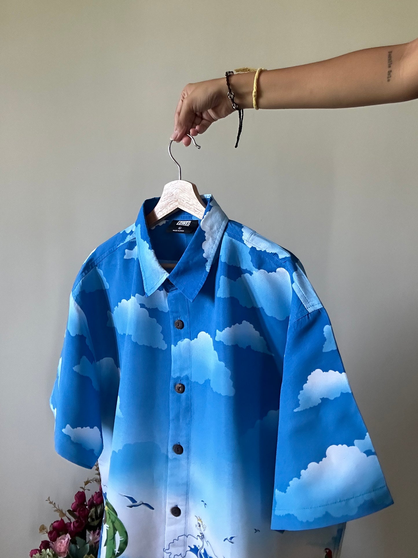 Lowes Vintage Beach Print Shirt