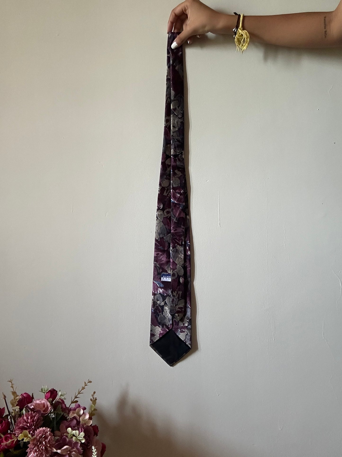 Oscar De La Renta Studios Vintage Floral Tie