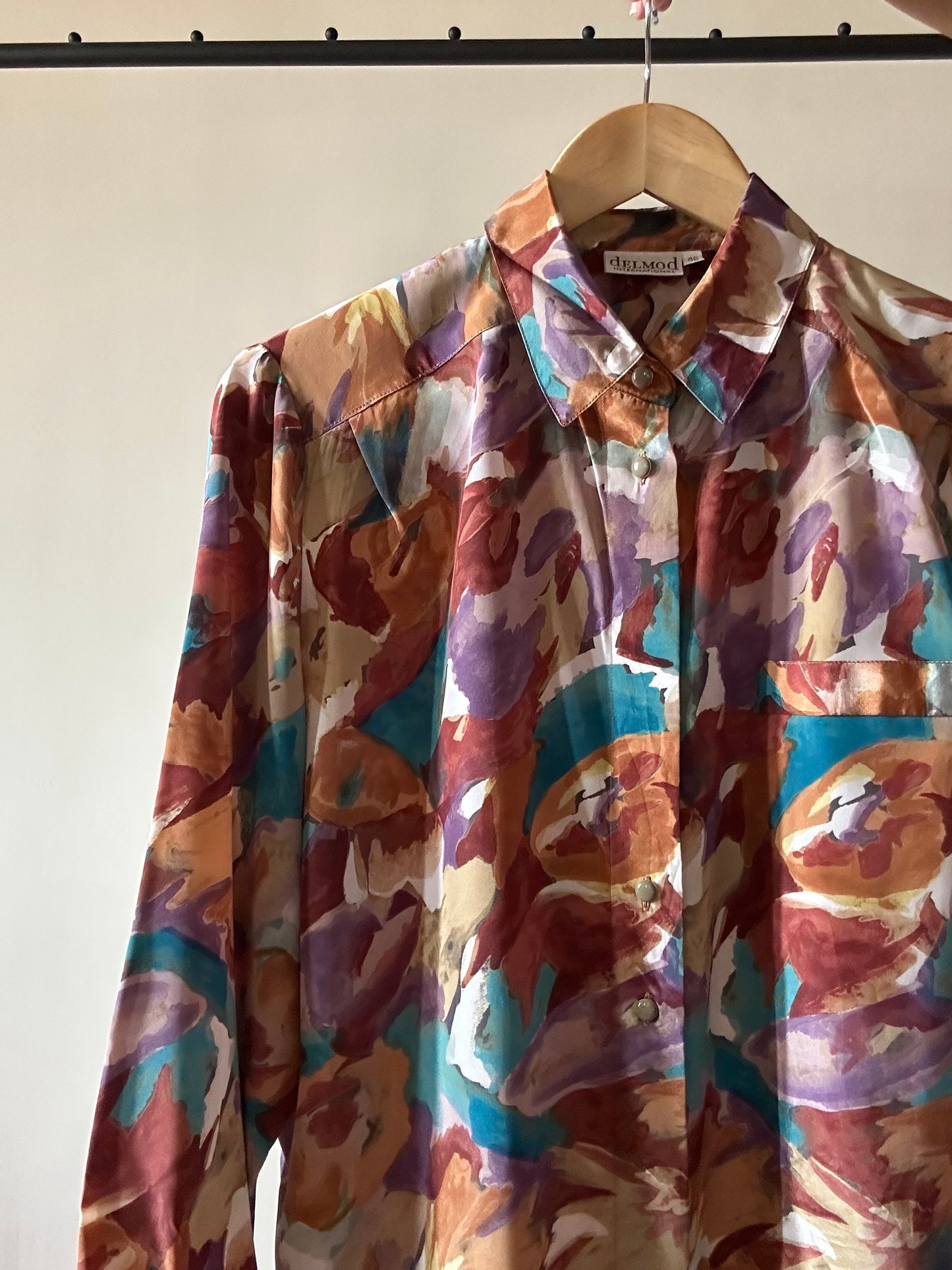 Vintage Delmod International Abstract Print Shirt