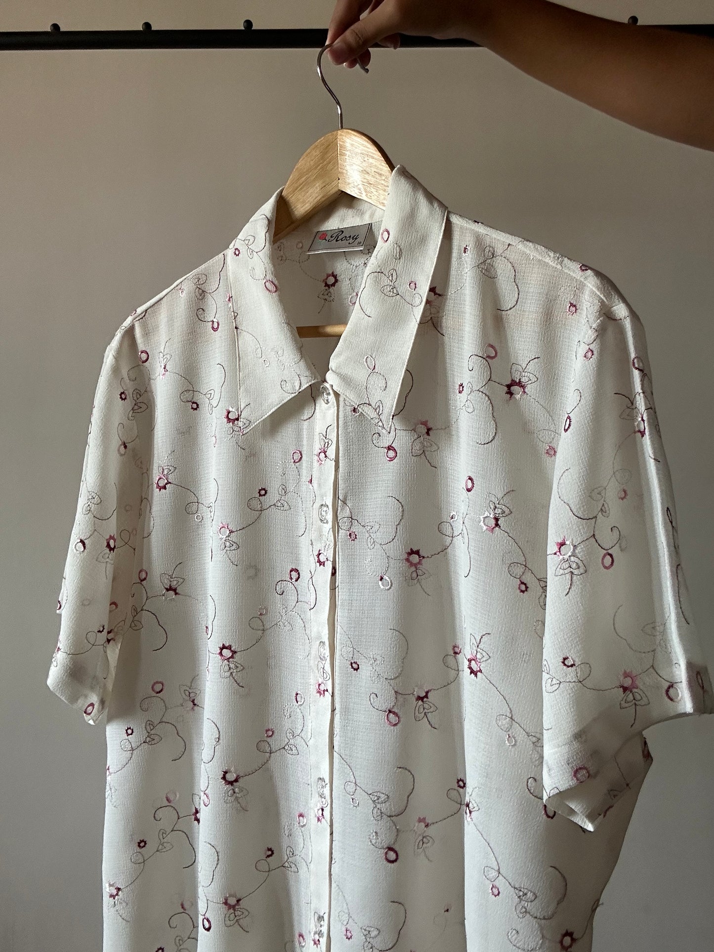 Vinatge All Over Embroidered Shirt