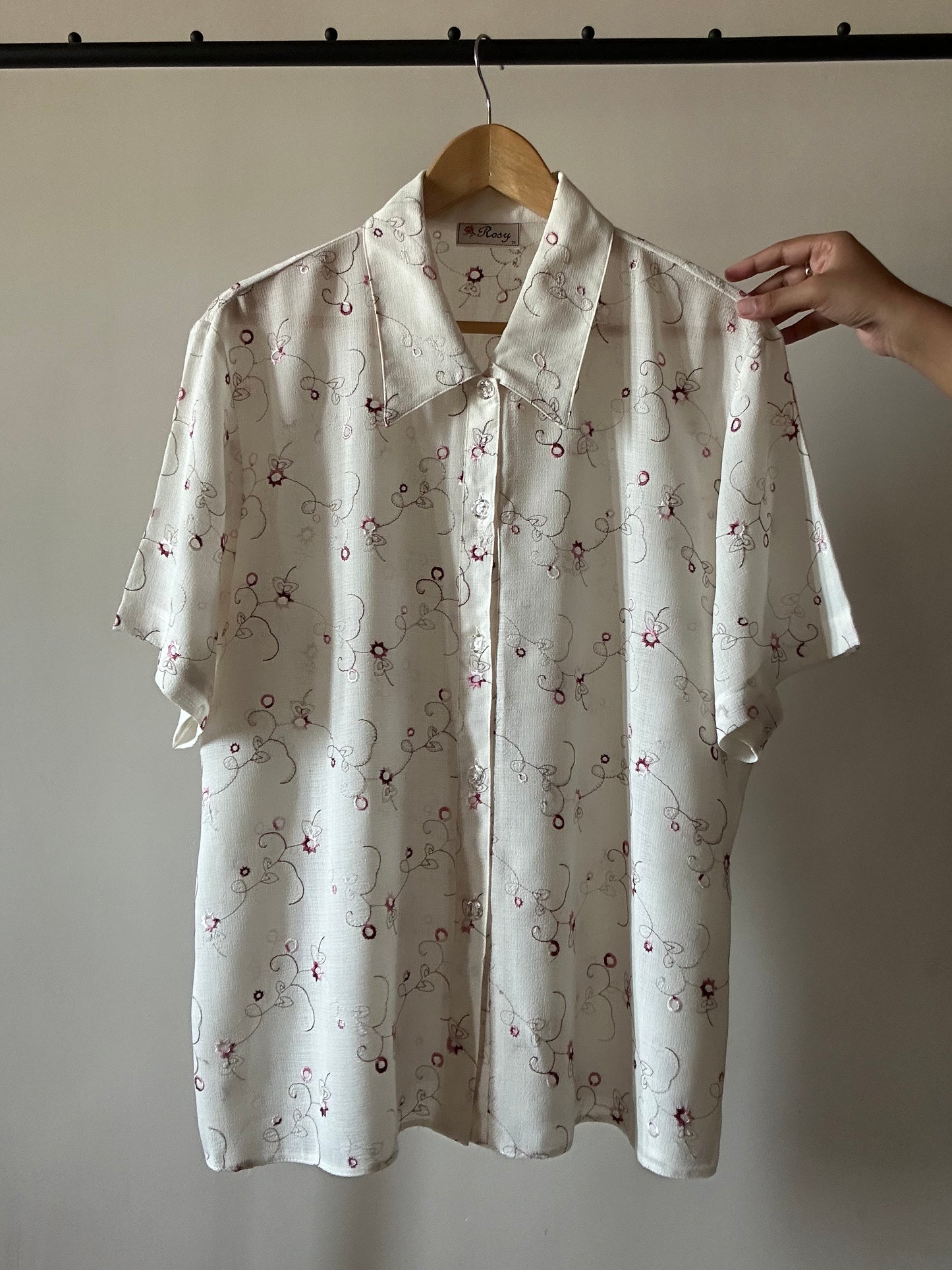 Vinatge All Over Embroidered Shirt