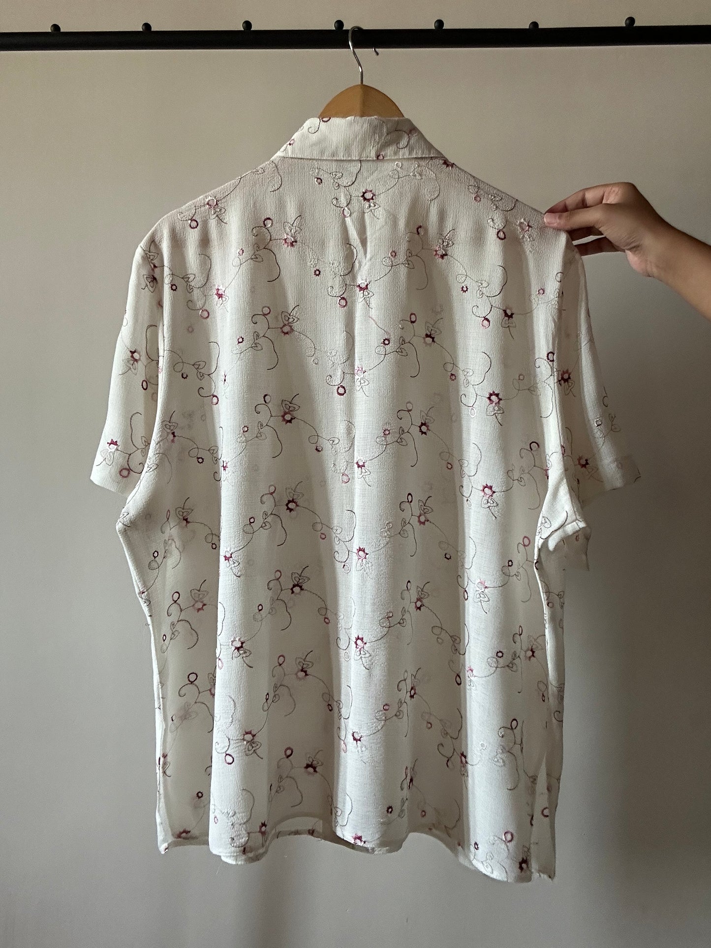 Vinatge All Over Embroidered Shirt