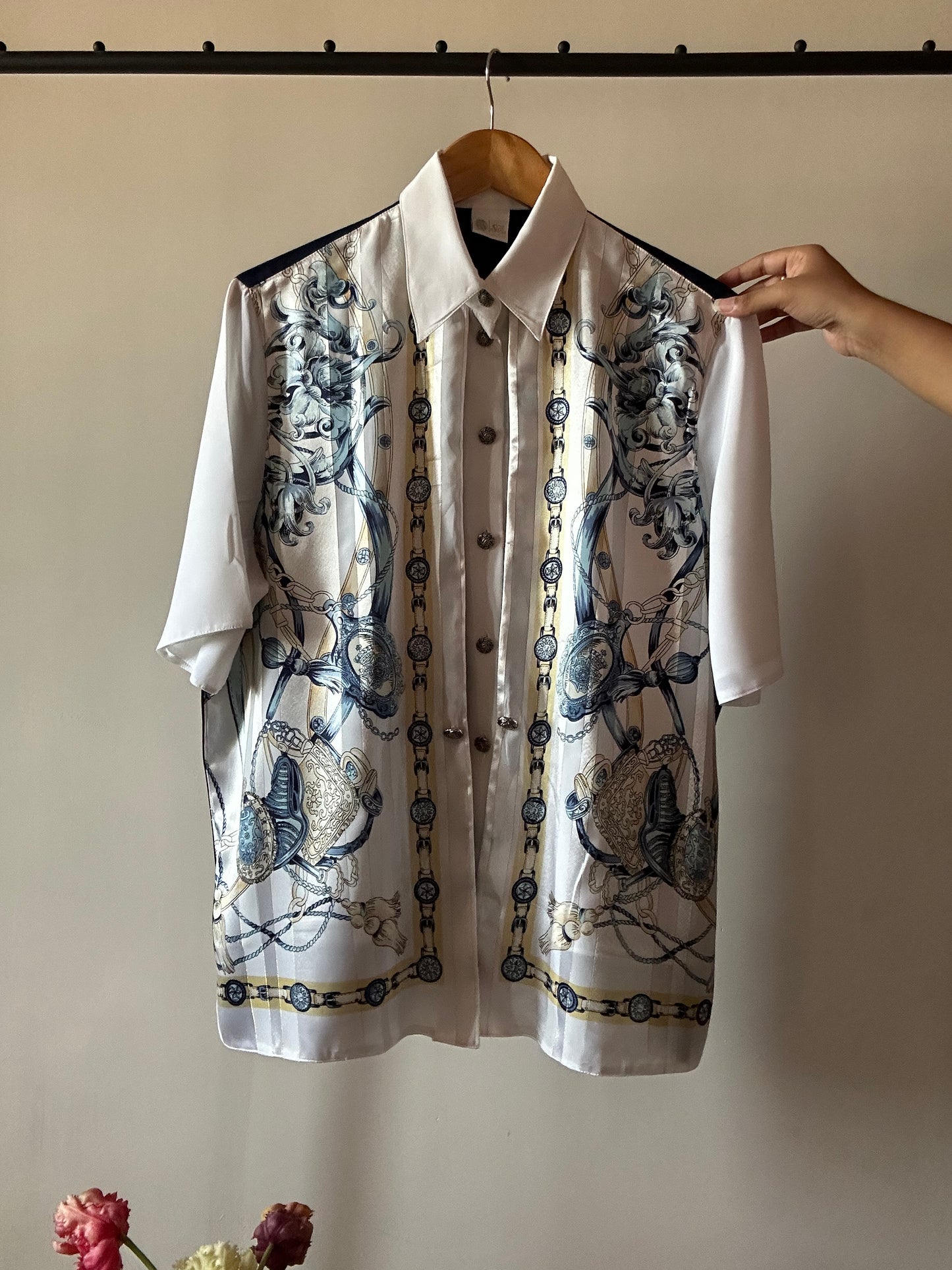 Layered Vintage Barque Print Shirt