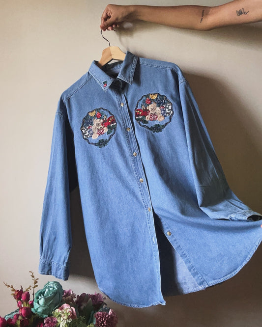 Let’s Quizz Again New York Vintage Embroidered Shirt