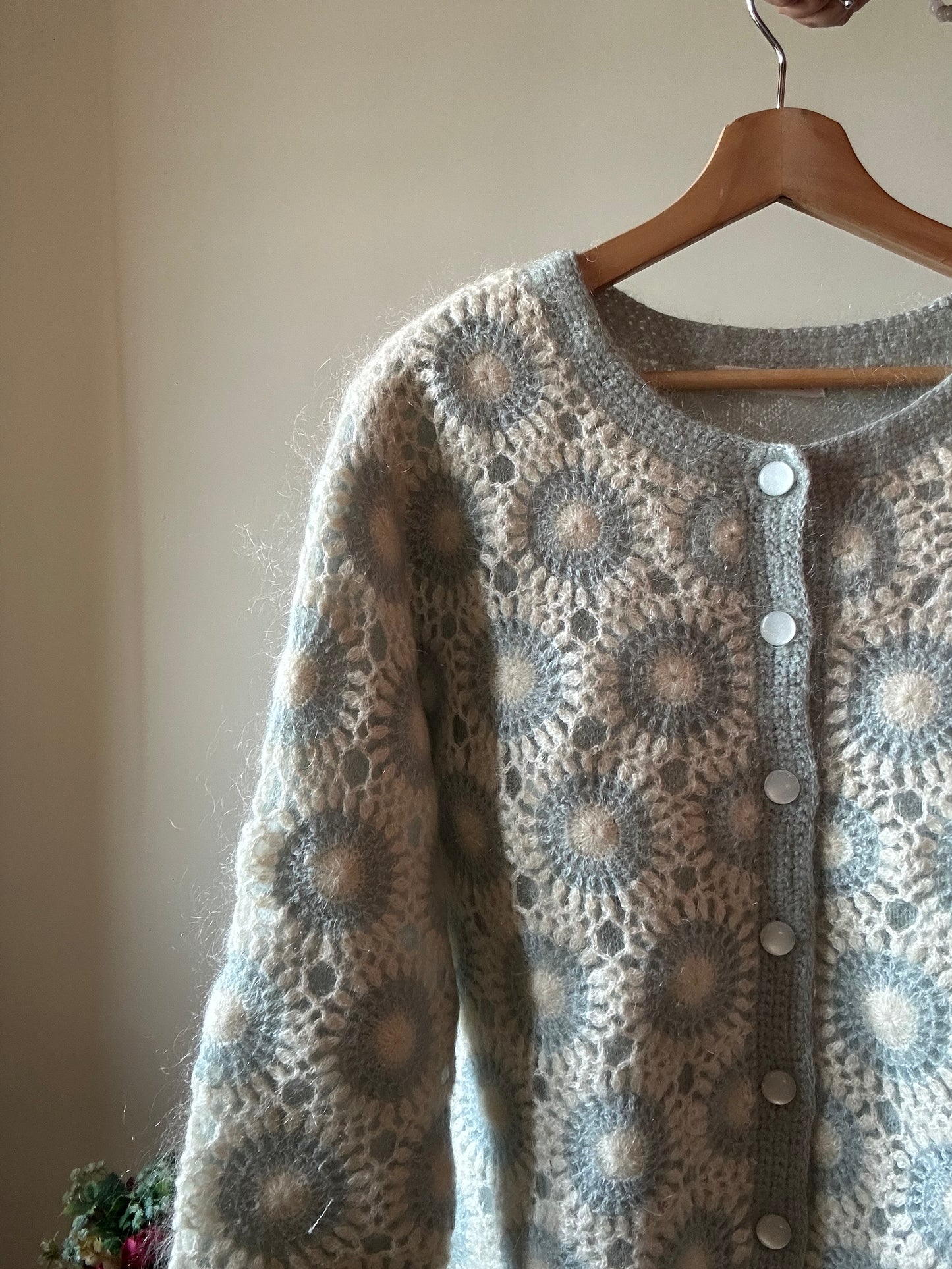 La Tour Vintage Fuzzy Cardigan