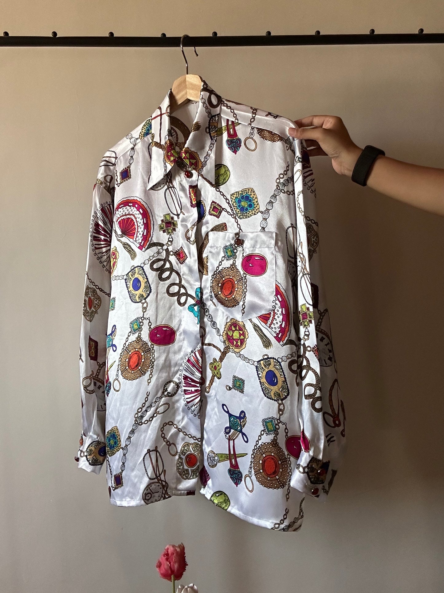 Vintage Betty Barclay Baroque Print Shirt