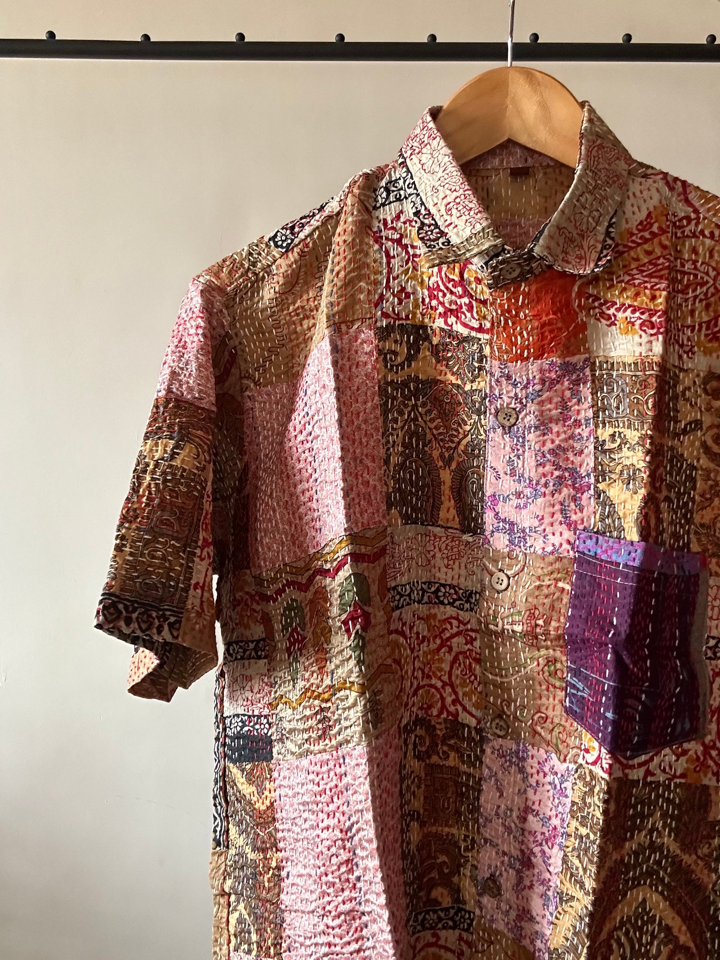 Paradise Patch Work Kantha Embroidery Shirt