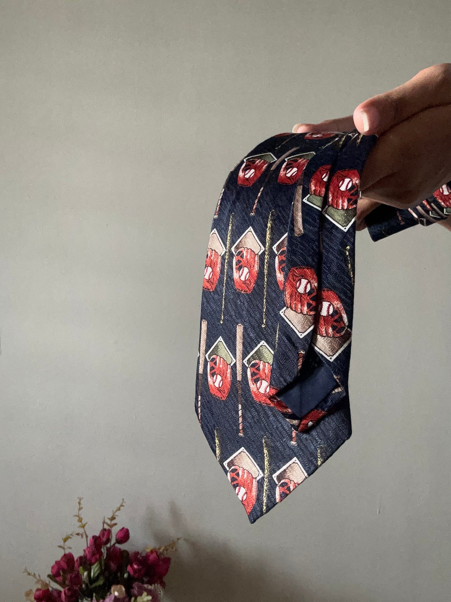 Vintage Handmade Baseball Renaissance Tie