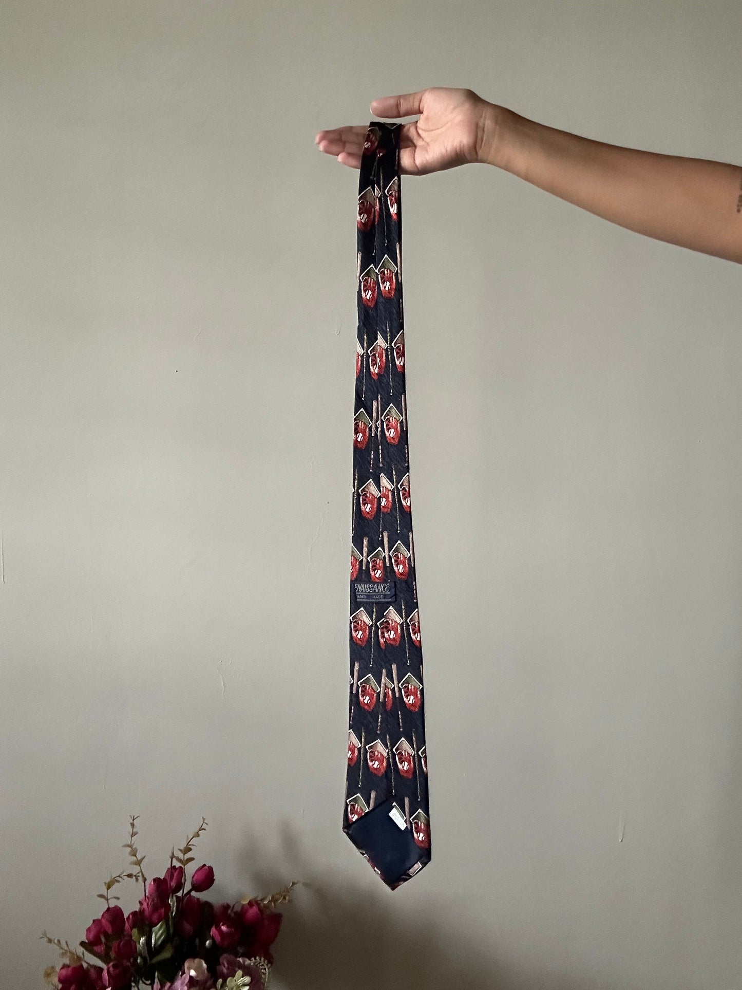 Vintage Handmade Baseball Renaissance Tie