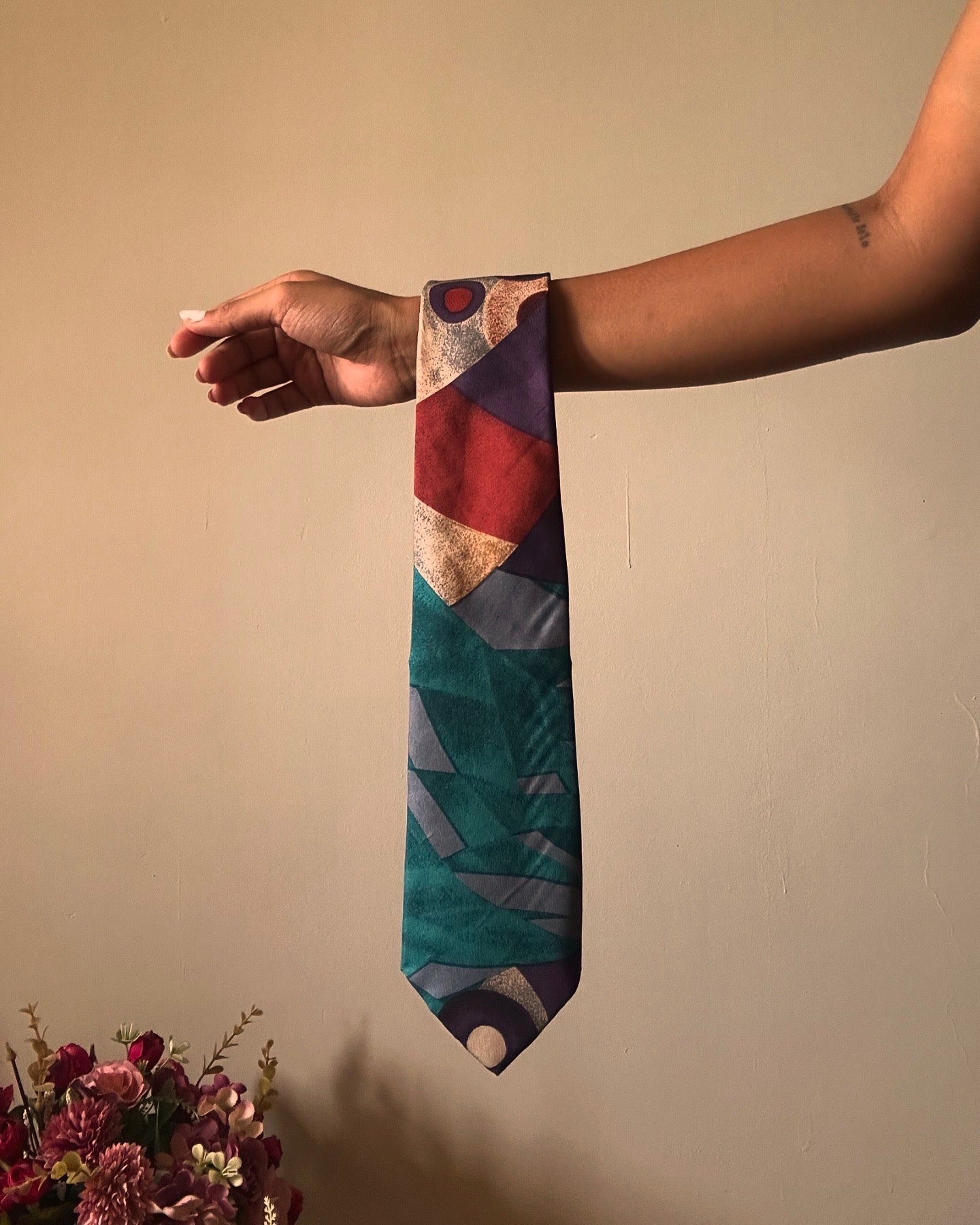 Renovati Vintage Abstract Print Tie