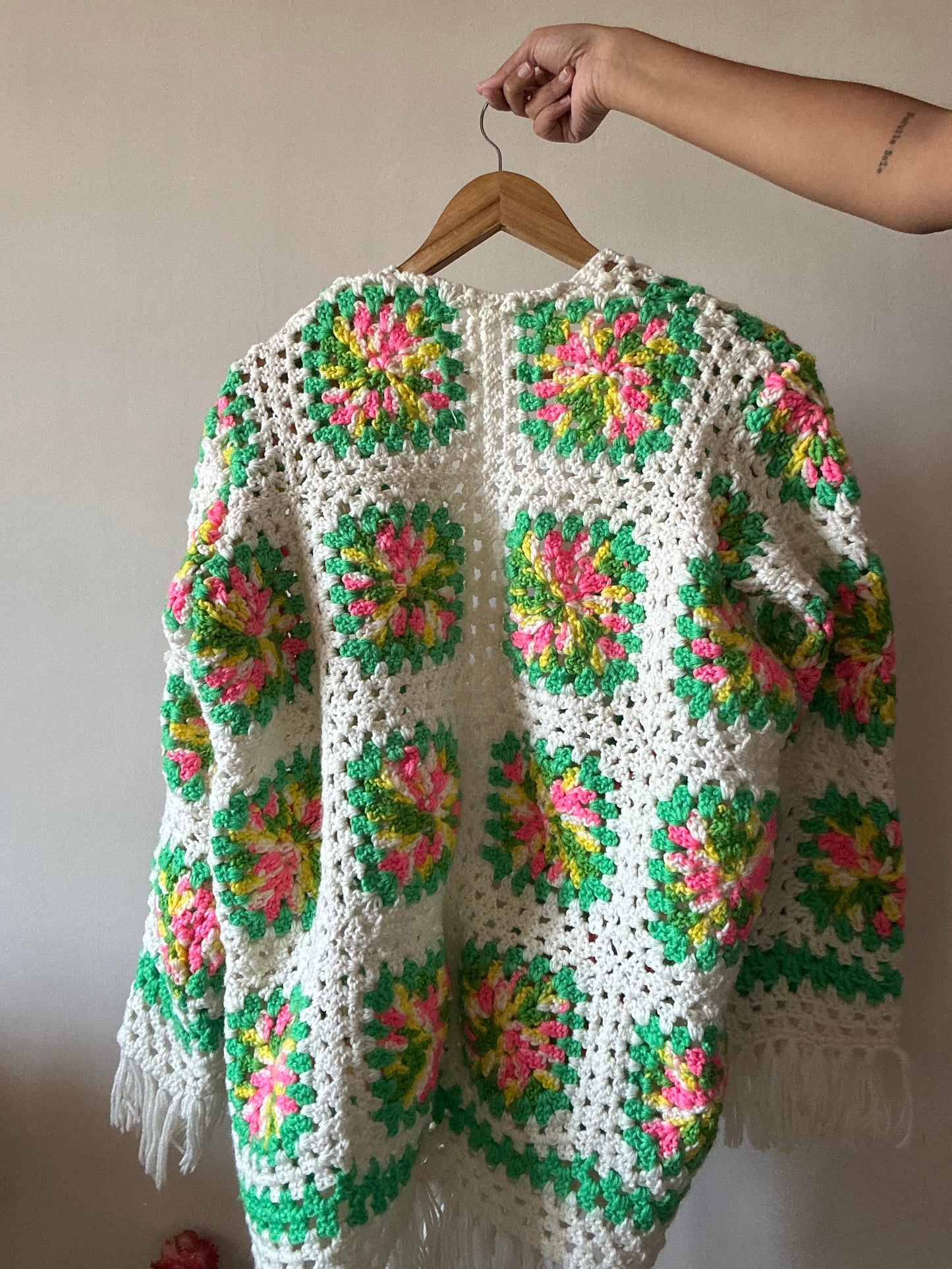 Vintage Garden Fairy Crochet Cardigan