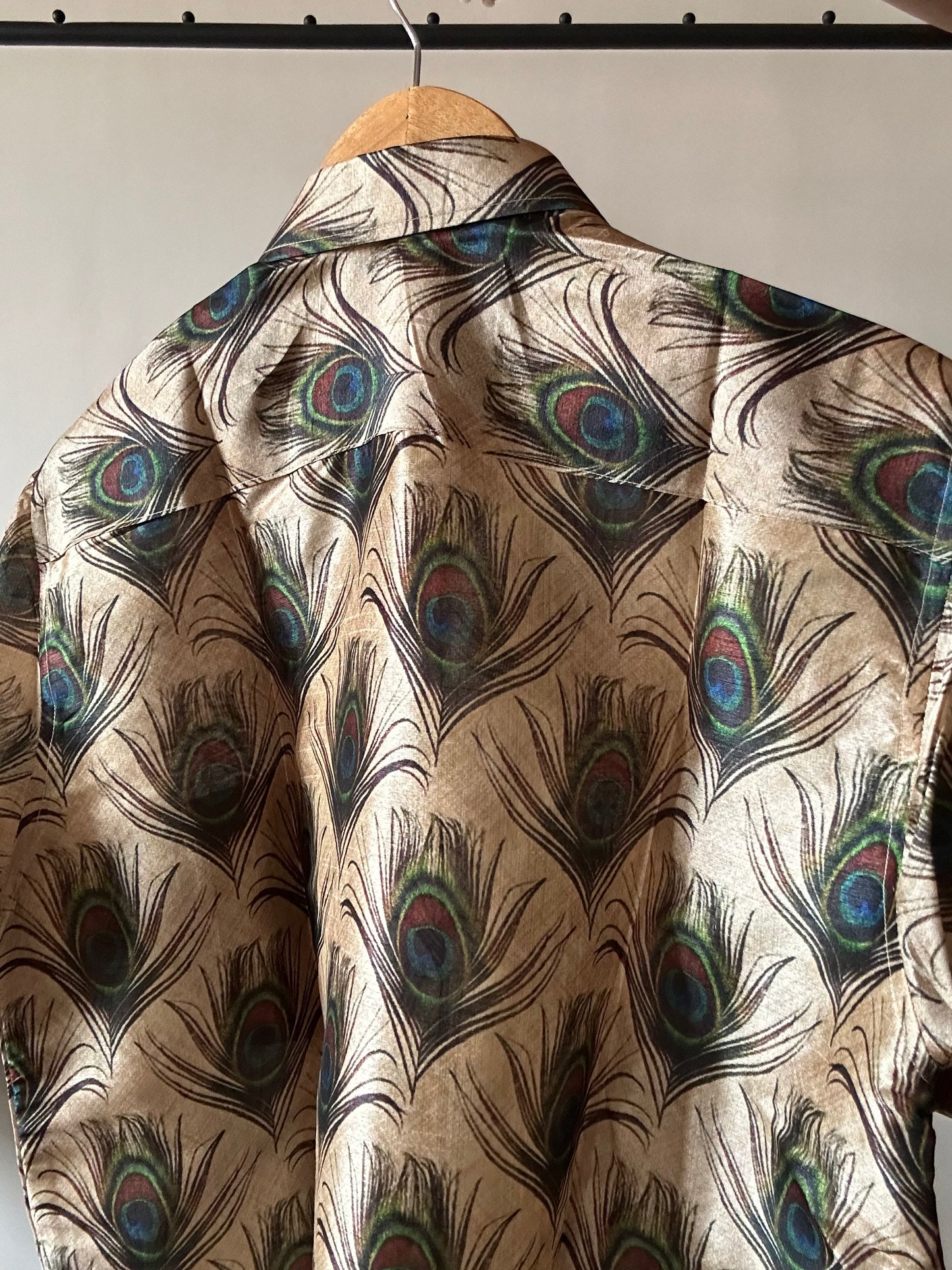 Peacock Feather Tussar Silk Shirt