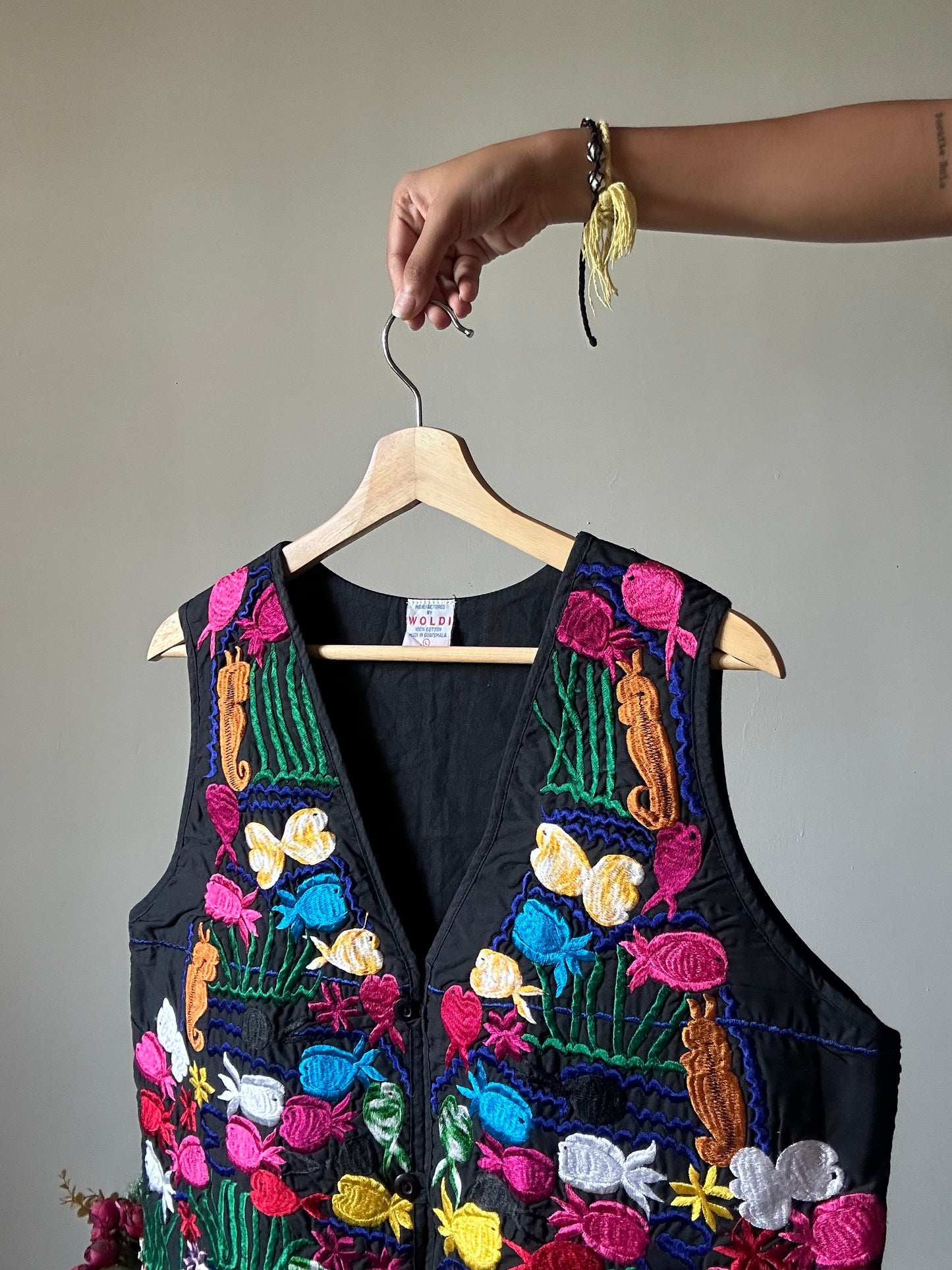 Vintage WOLDI All Embroidered Vest