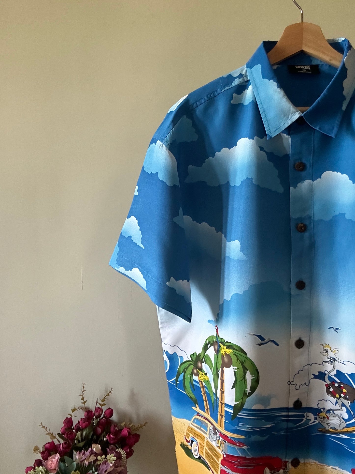 Lowes Vintage Beach Print Shirt