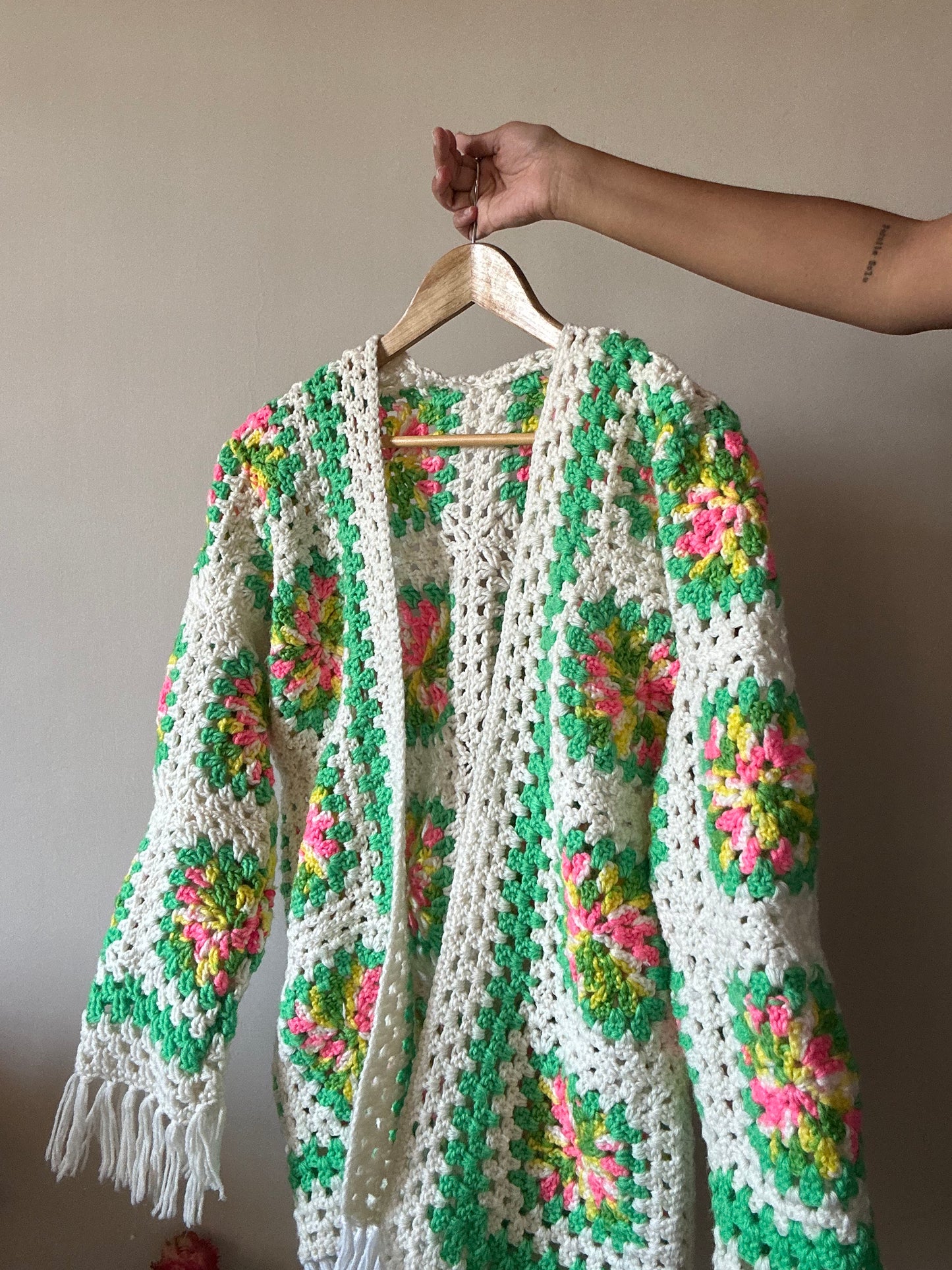 Vintage Garden Fairy Crochet Cardigan