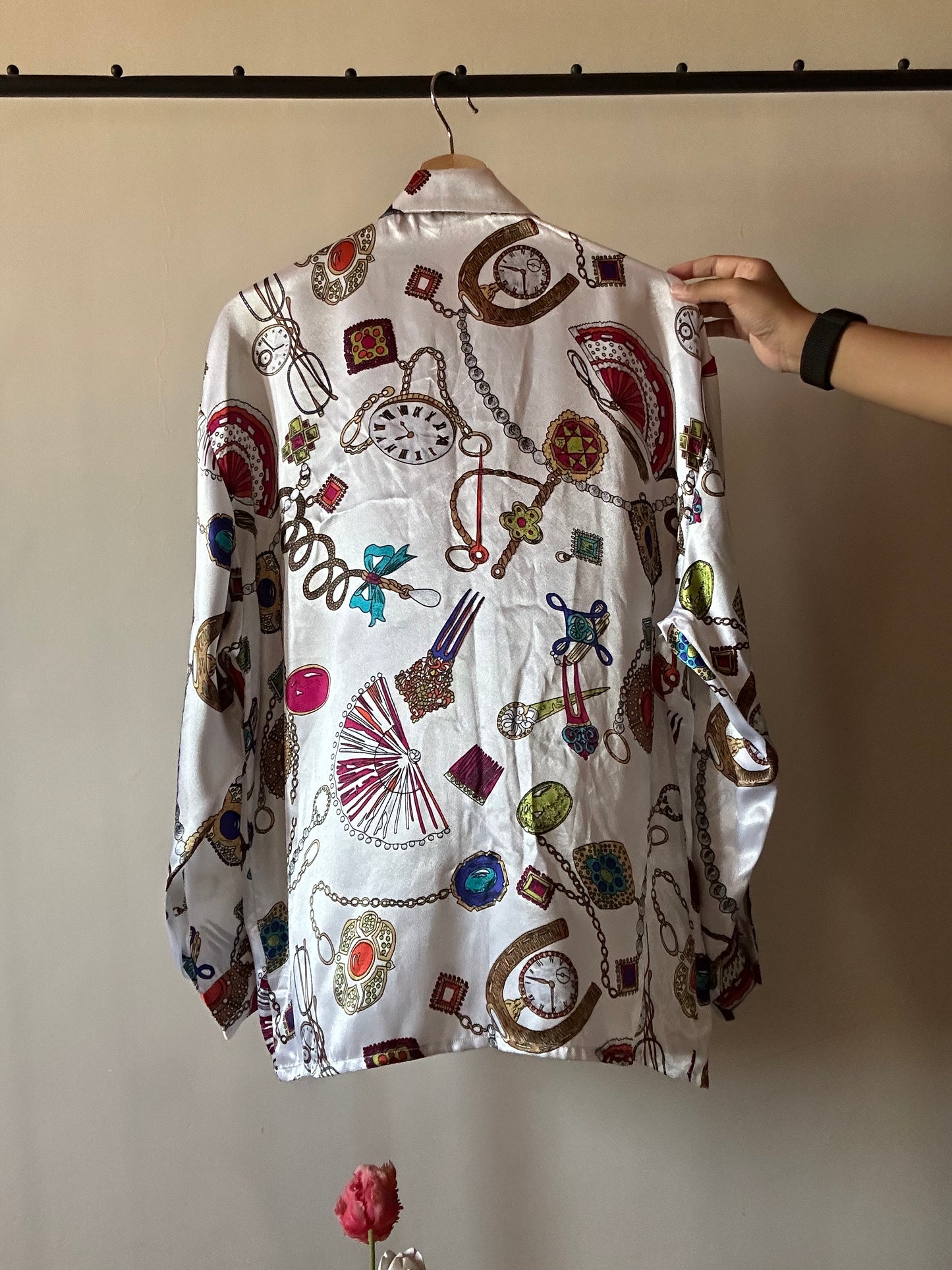 Vintage Betty Barclay Baroque Print Shirt