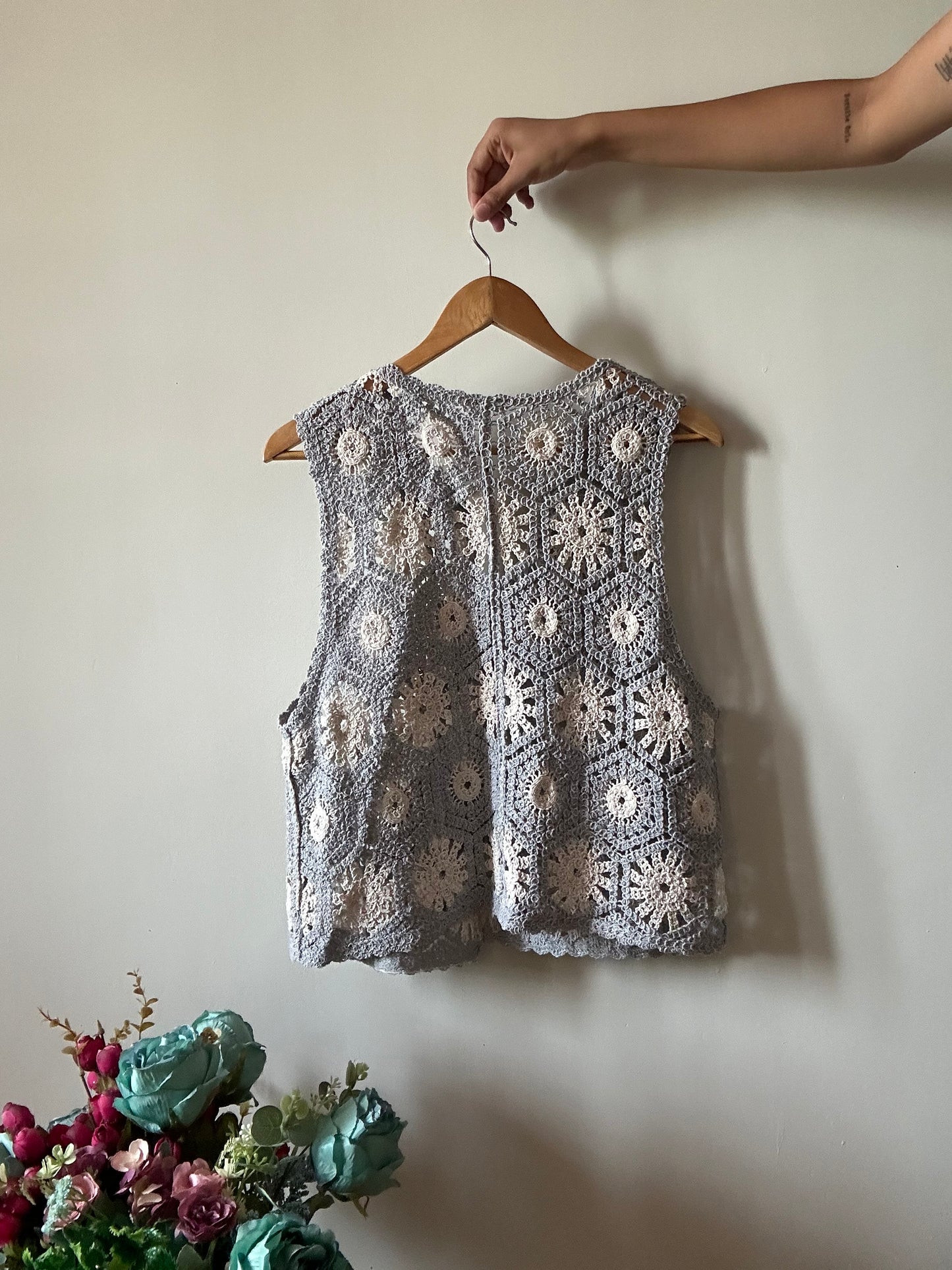 Samansa Mos2 Vintage Crochet Vest