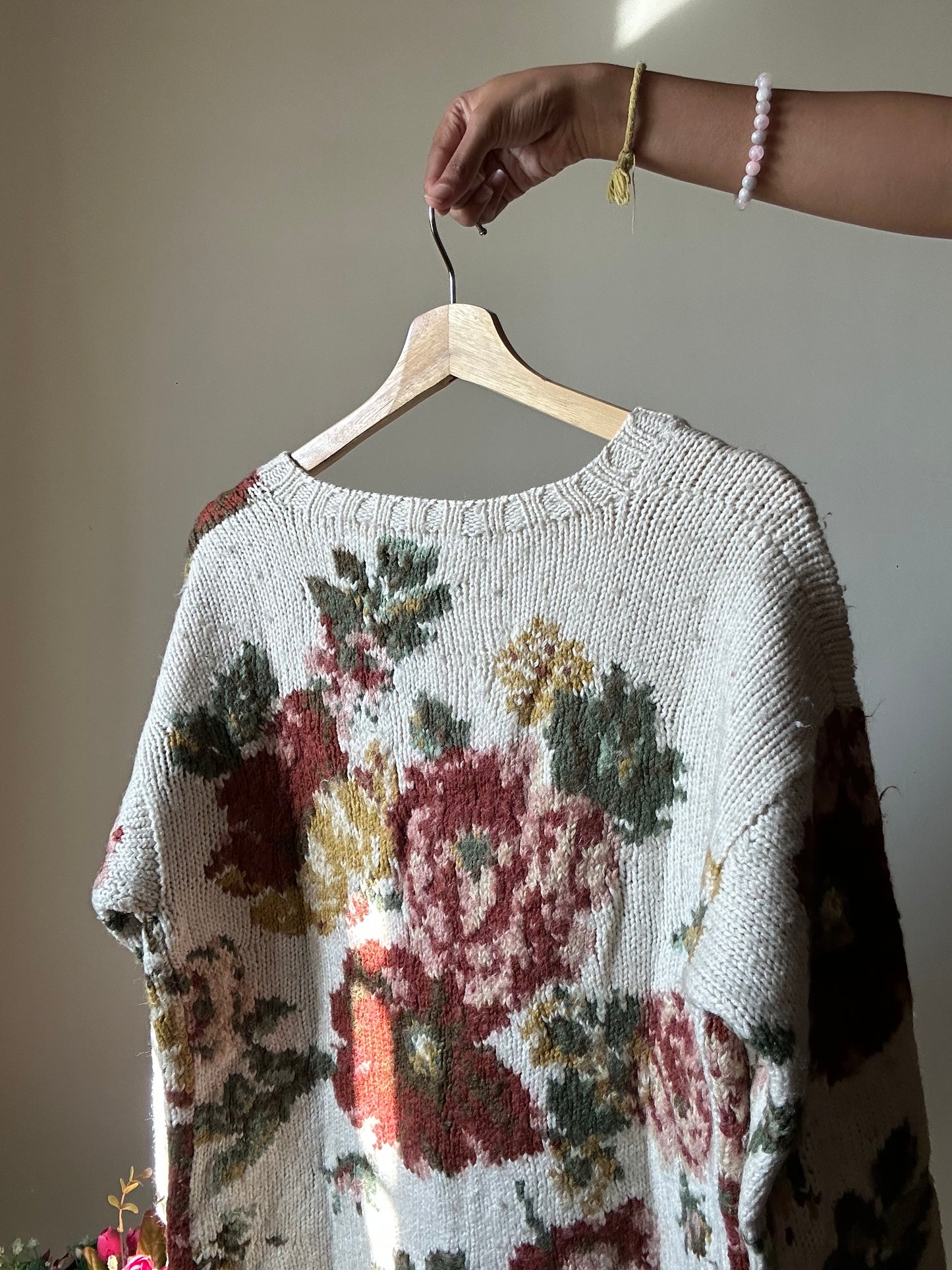 Giorgio Kauter Vintage Hand Knit Floral Cardigan