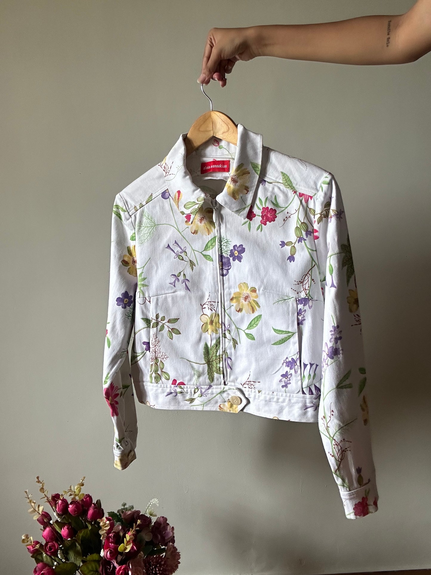 Alain Manoukian Vintage Zipped Floral Shirt