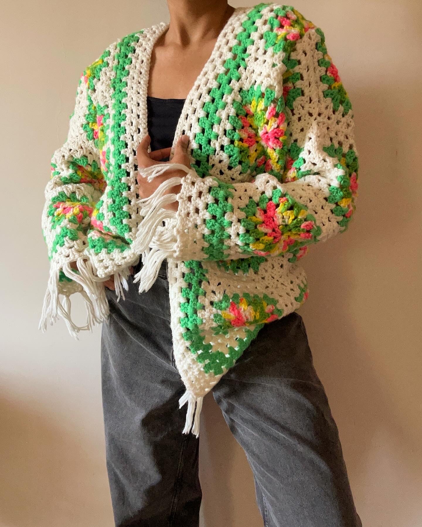 Vintage Garden Fairy Crochet Cardigan