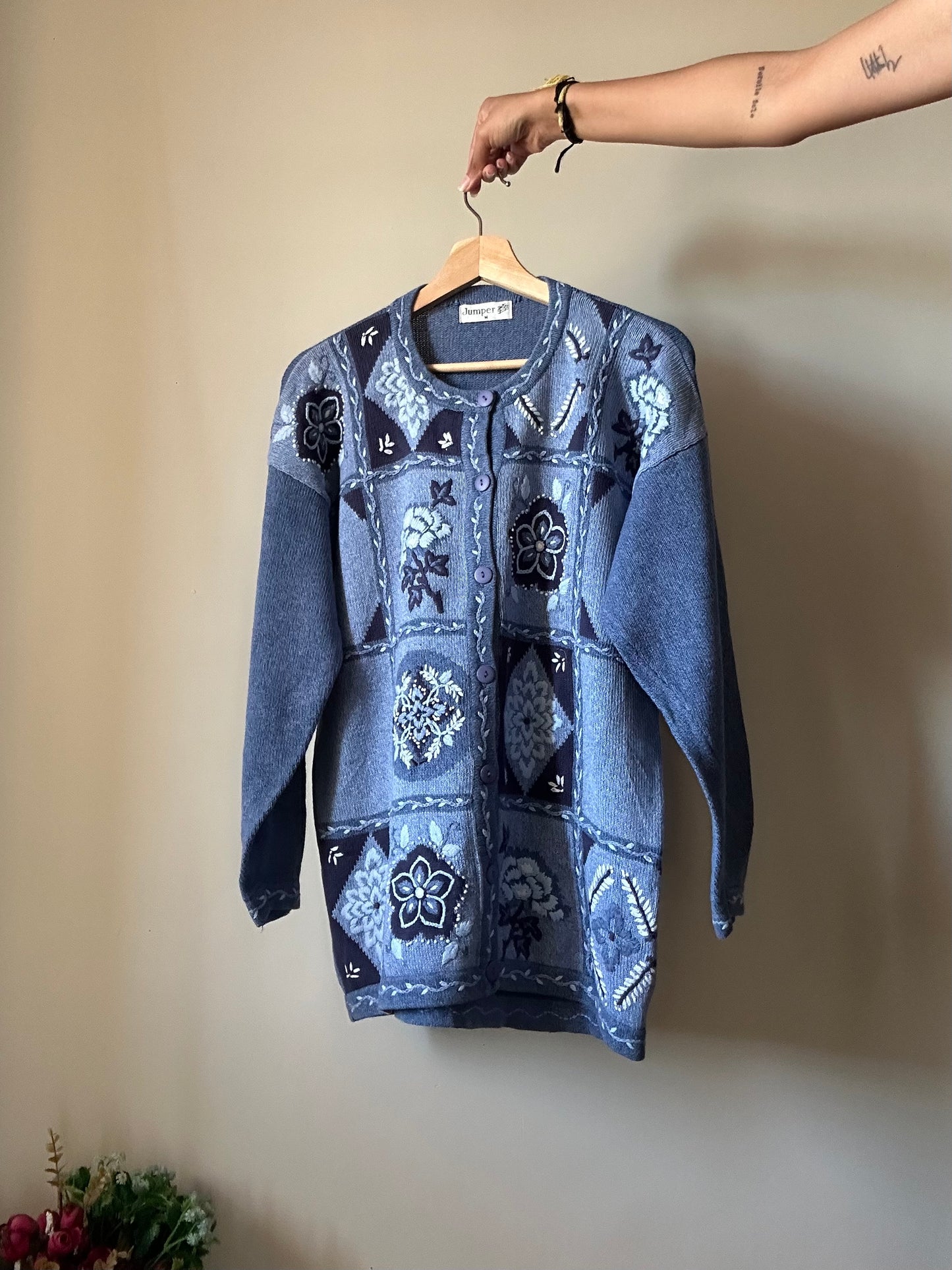 Jumper Vintage Embroidered Cardigan