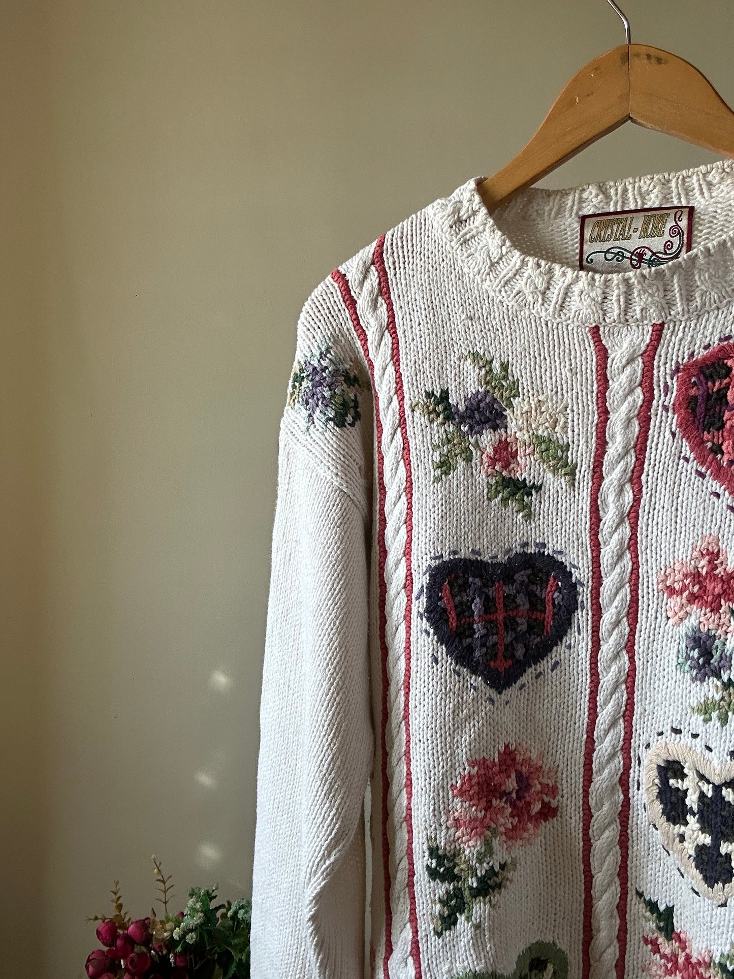 Crystal Kobe Vintage Hand Embroidered Pullover