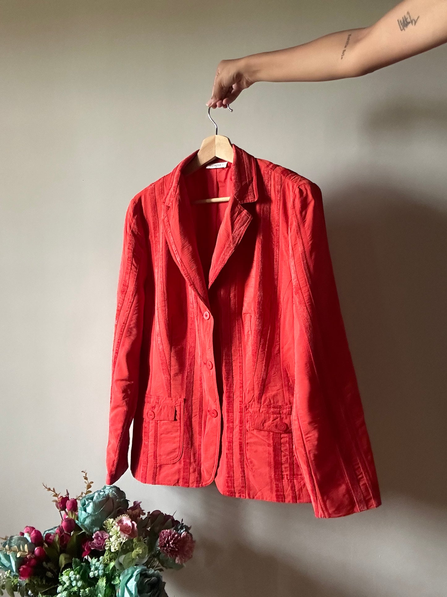 Vintage Bonita Blazer With Texture Detail