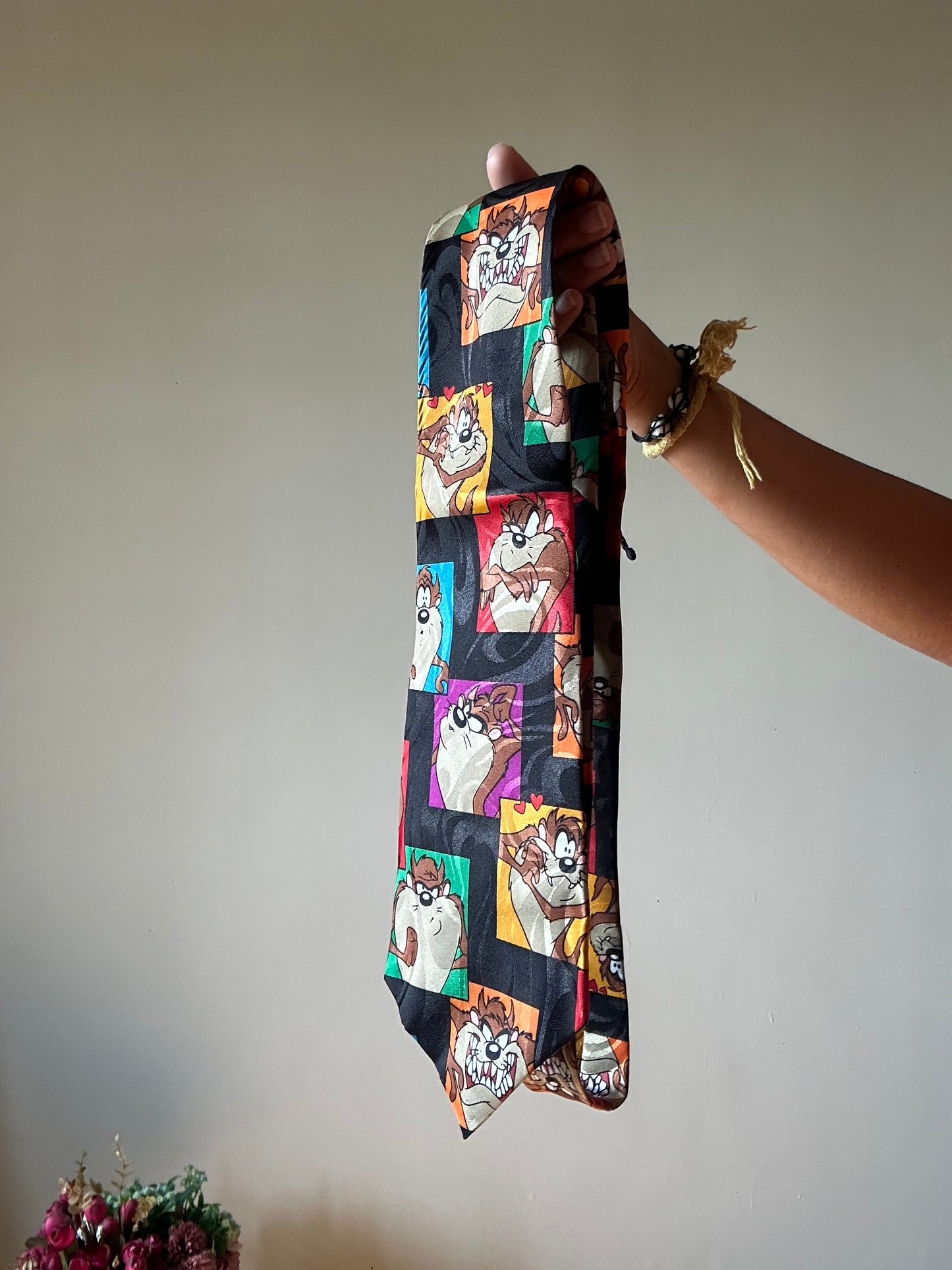 Bunbury Vintage 90s Looney Tuns Tasmanian Devil Handmade Tie