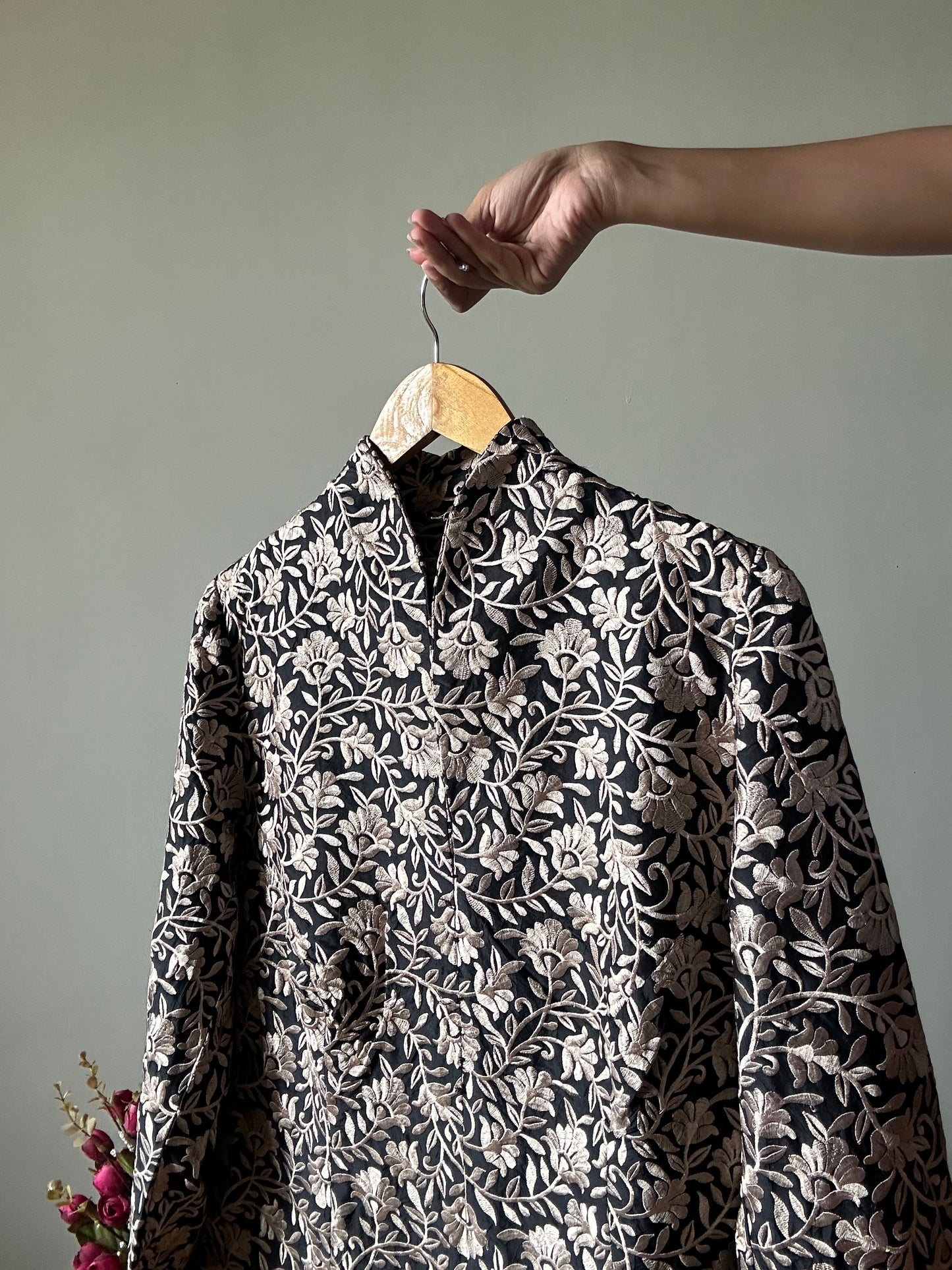 Linientreu Vintage Shirt All Embroidered With Back Zipper