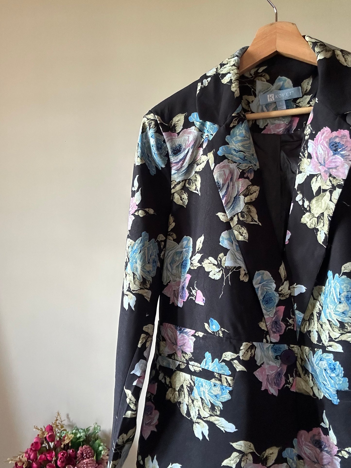 Koret Vintage Digital Floral Print Blazer