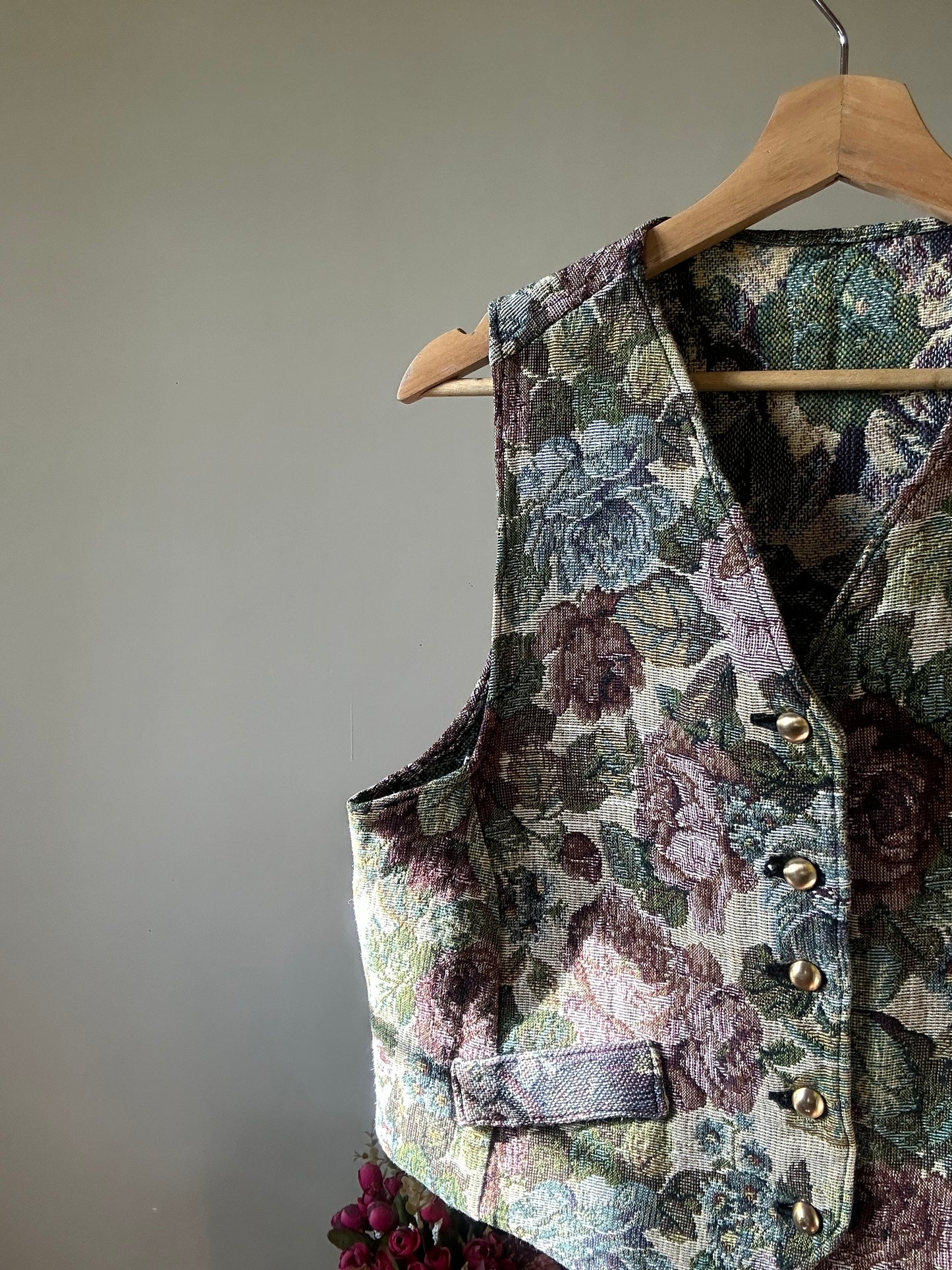 Tapestry Vintage Floral Vest