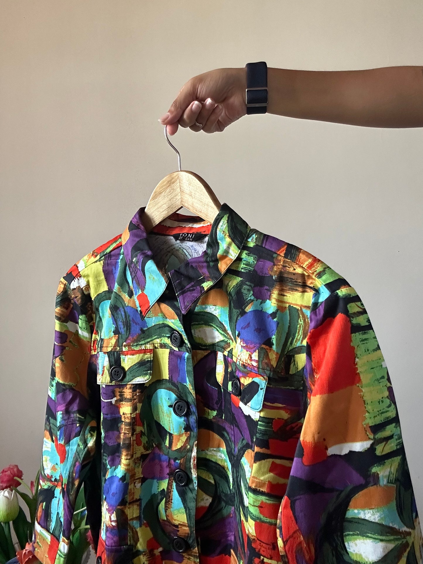 Vintage Toni Morgan Abstract Print Shirt