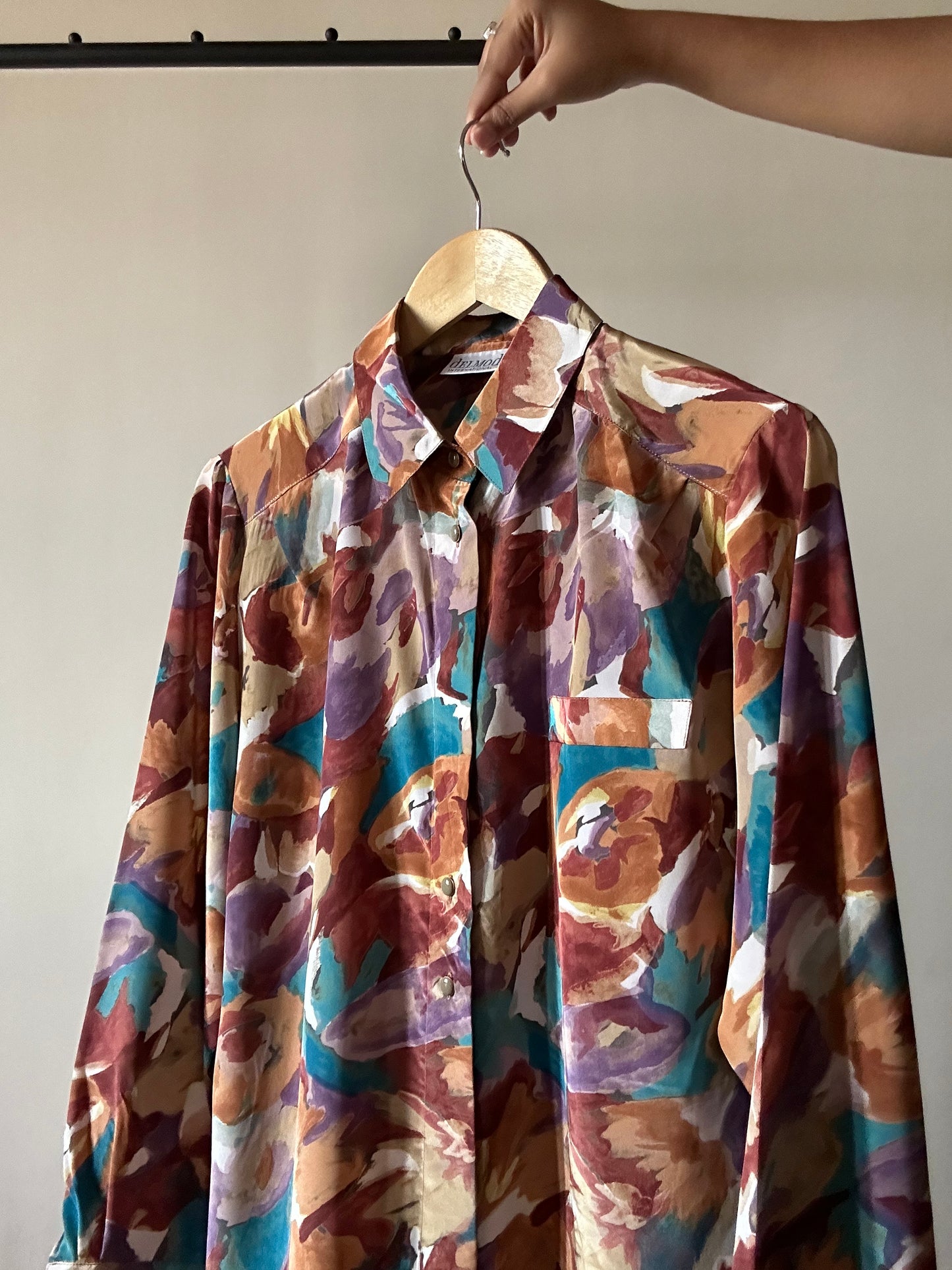 Vintage Delmod International Abstract Print Shirt