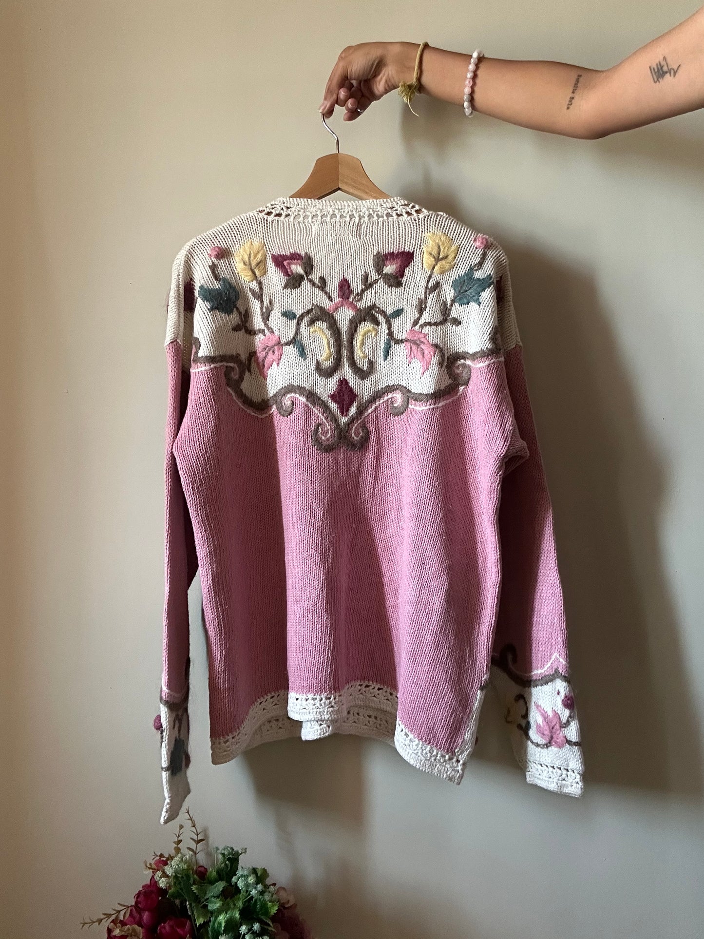 Vintage Distinctions Vintage All Embroidered Cardigan