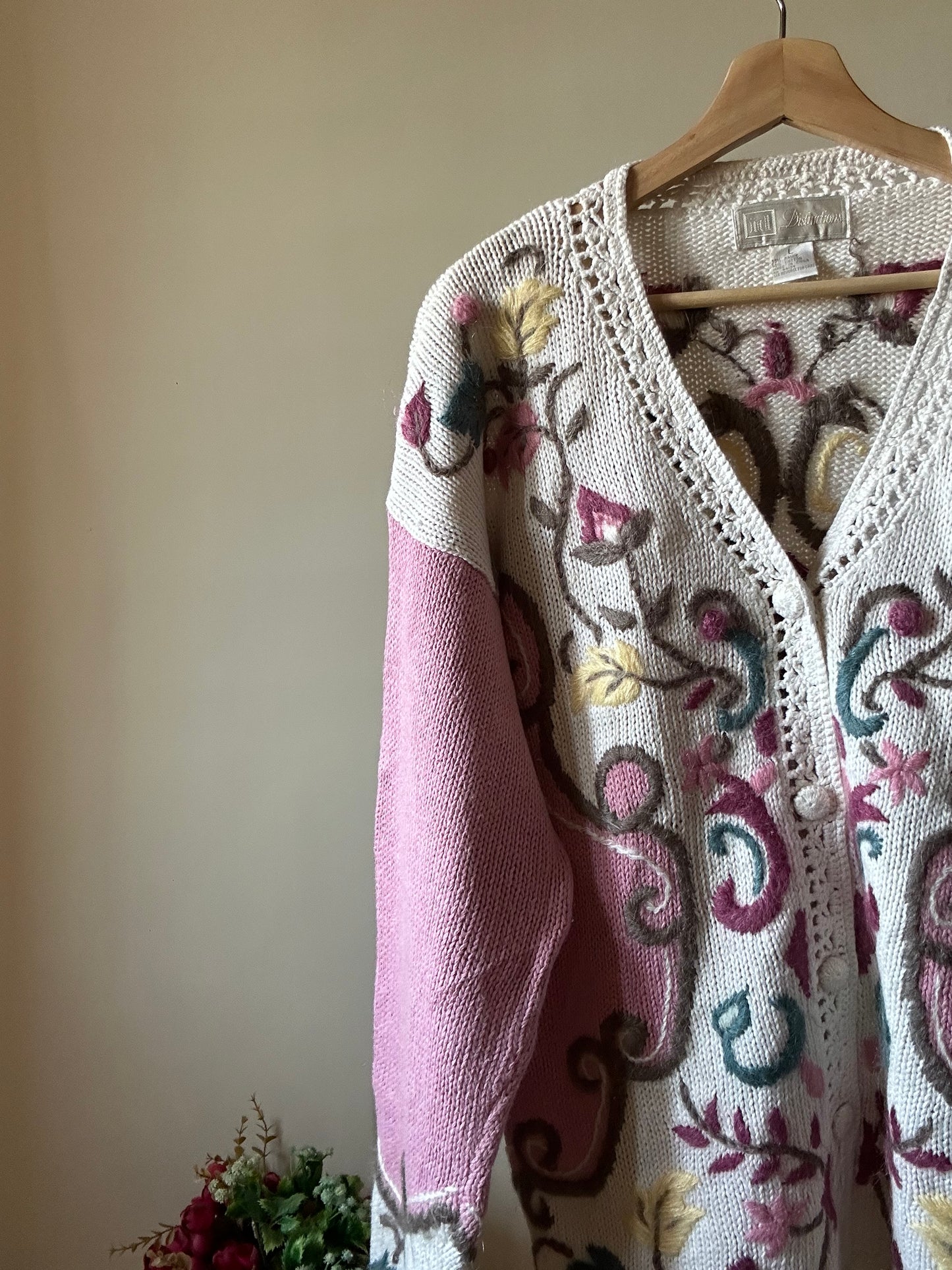 Vintage Distinctions Vintage All Embroidered Cardigan