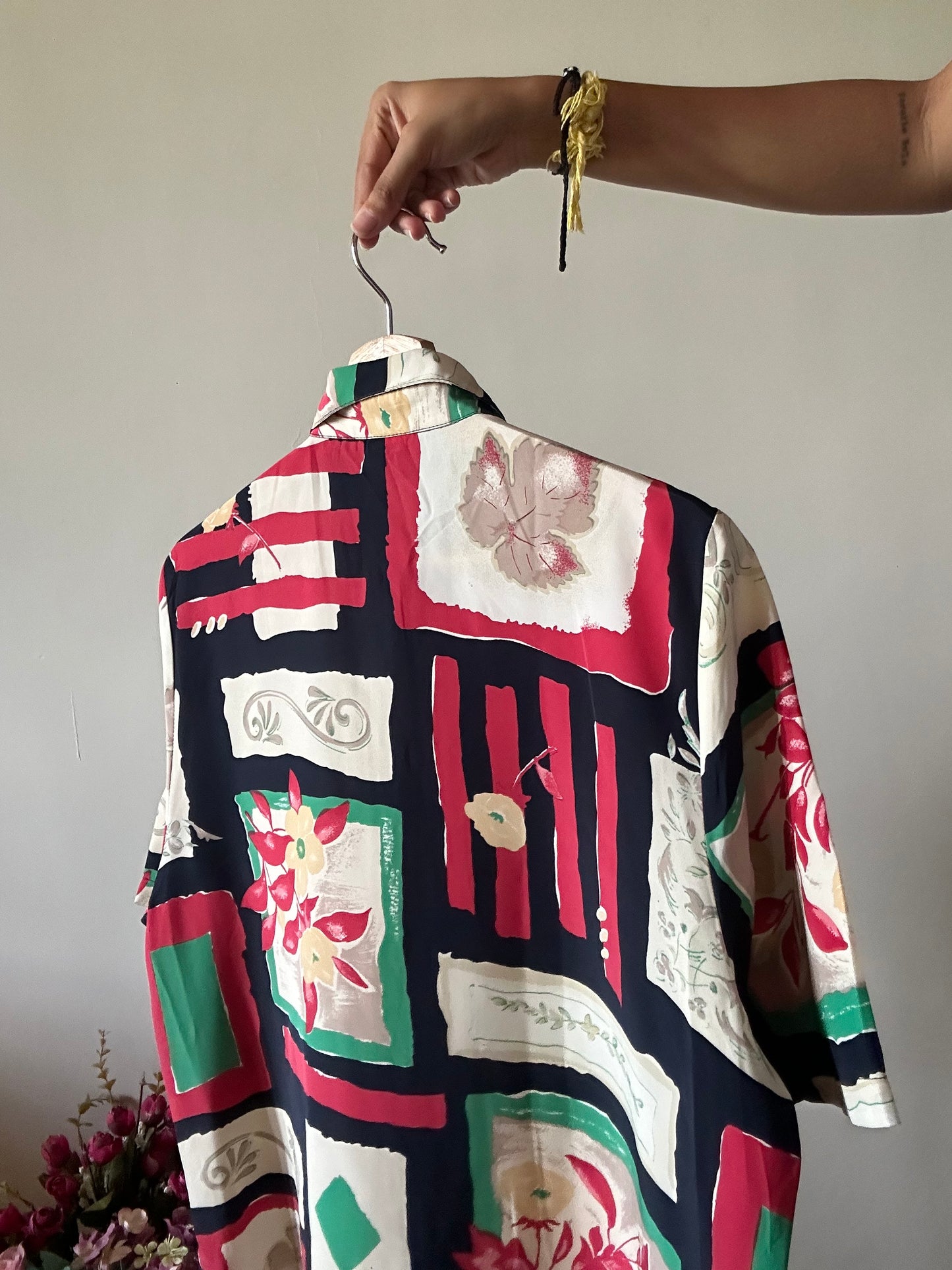 Vintage Canada Layered Abstract Print Shirt