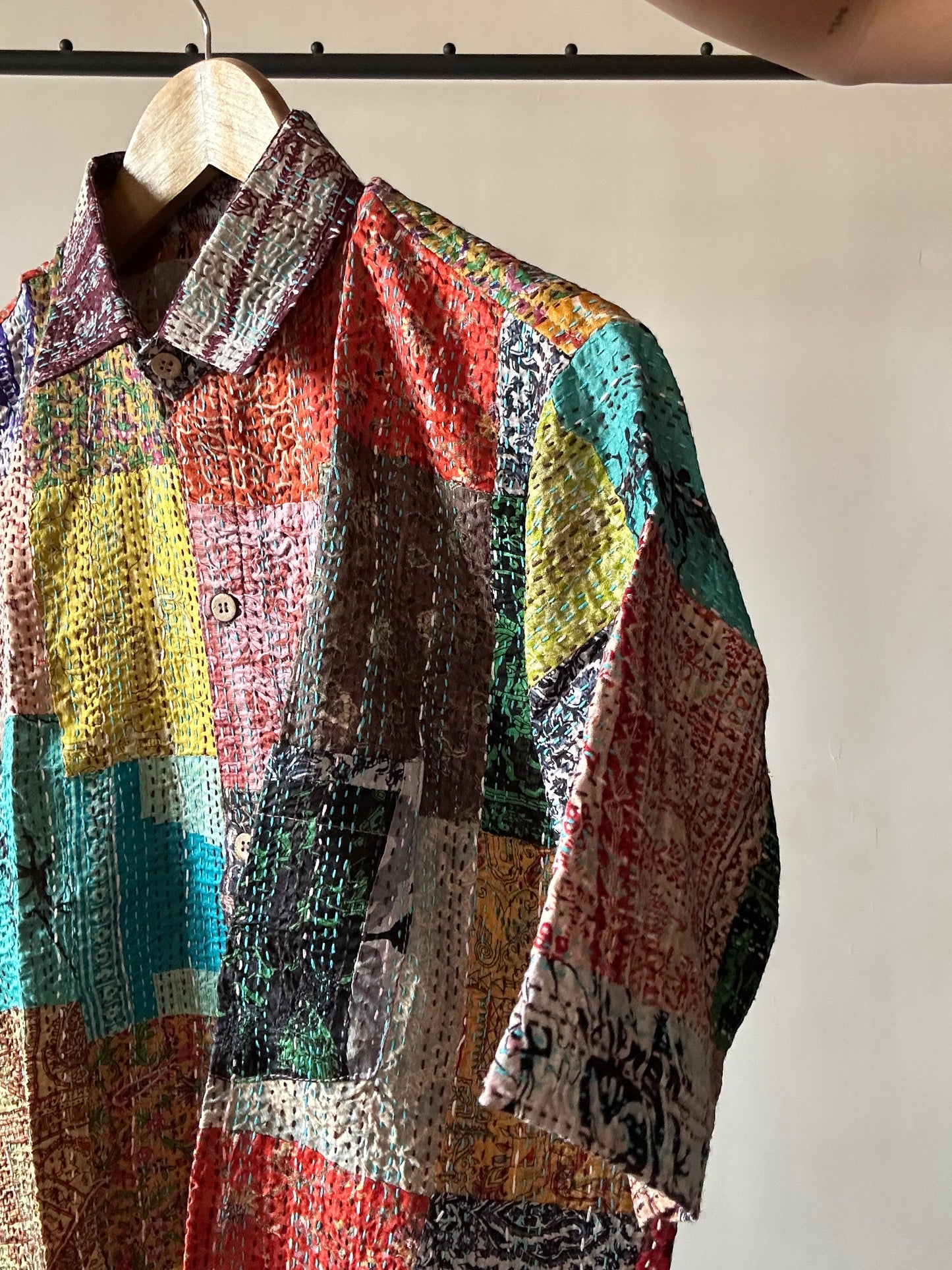 Traditional Overload Patch Work Kantha Embroidery Shirt