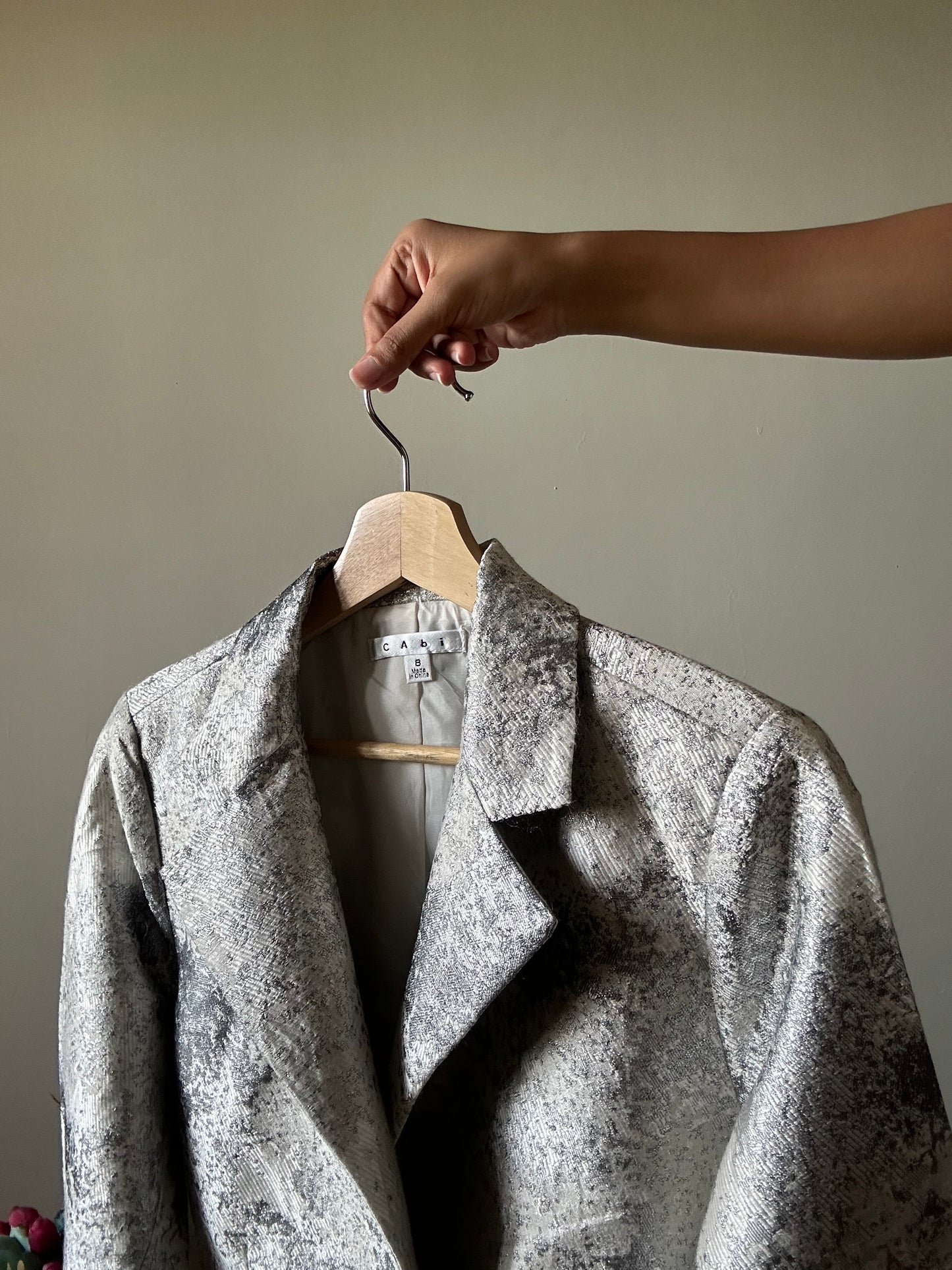 Cabi Vintage Blazer With Silver Weave