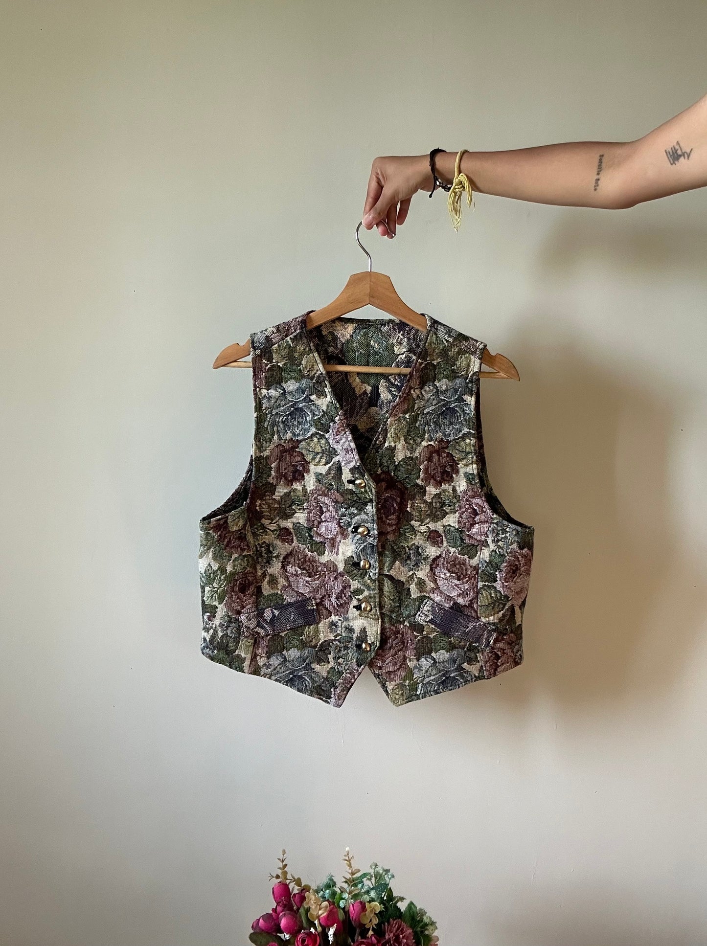 Tapestry Vintage Floral Vest