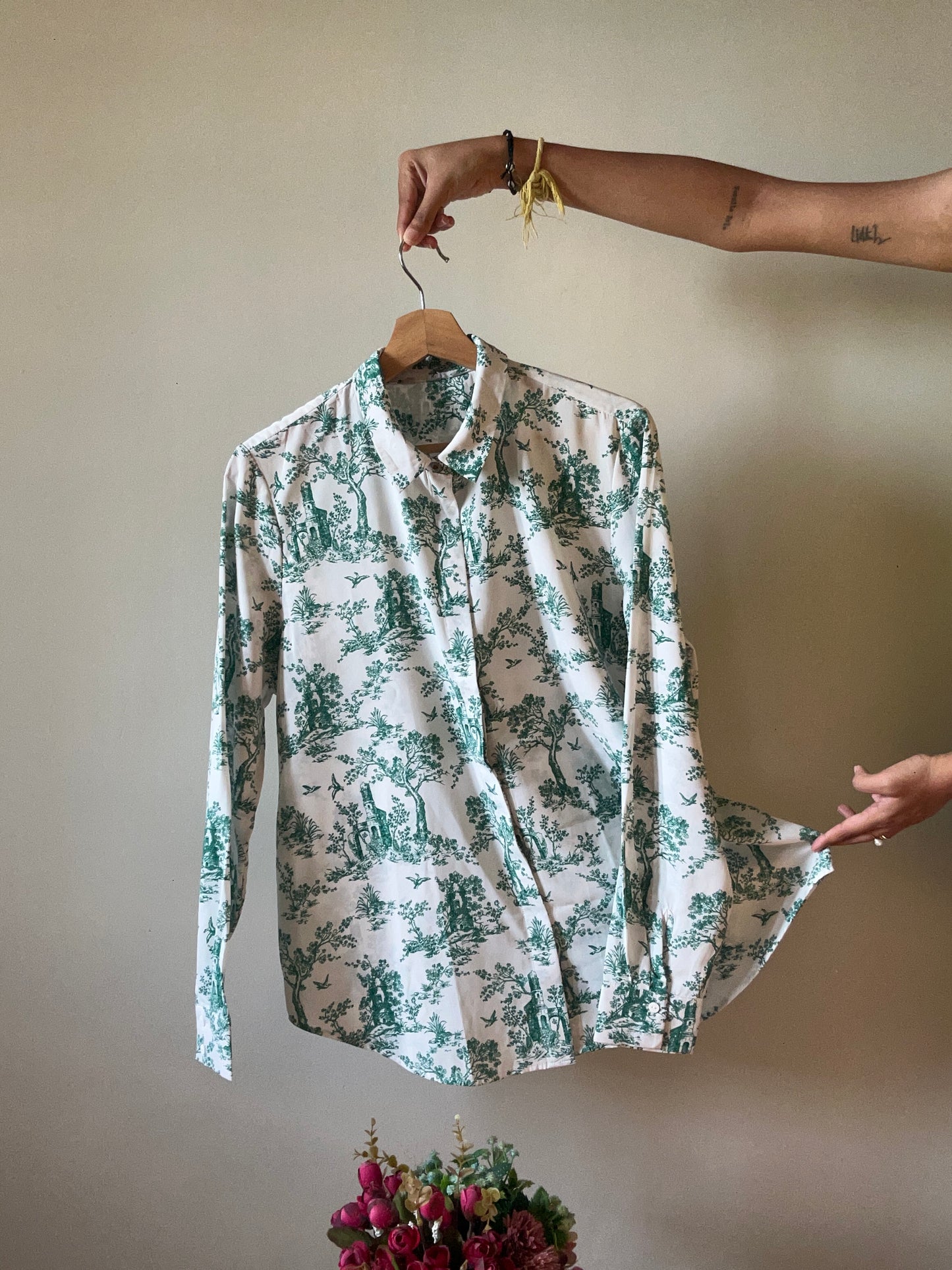 Vintage Garden Print H&M Shirt