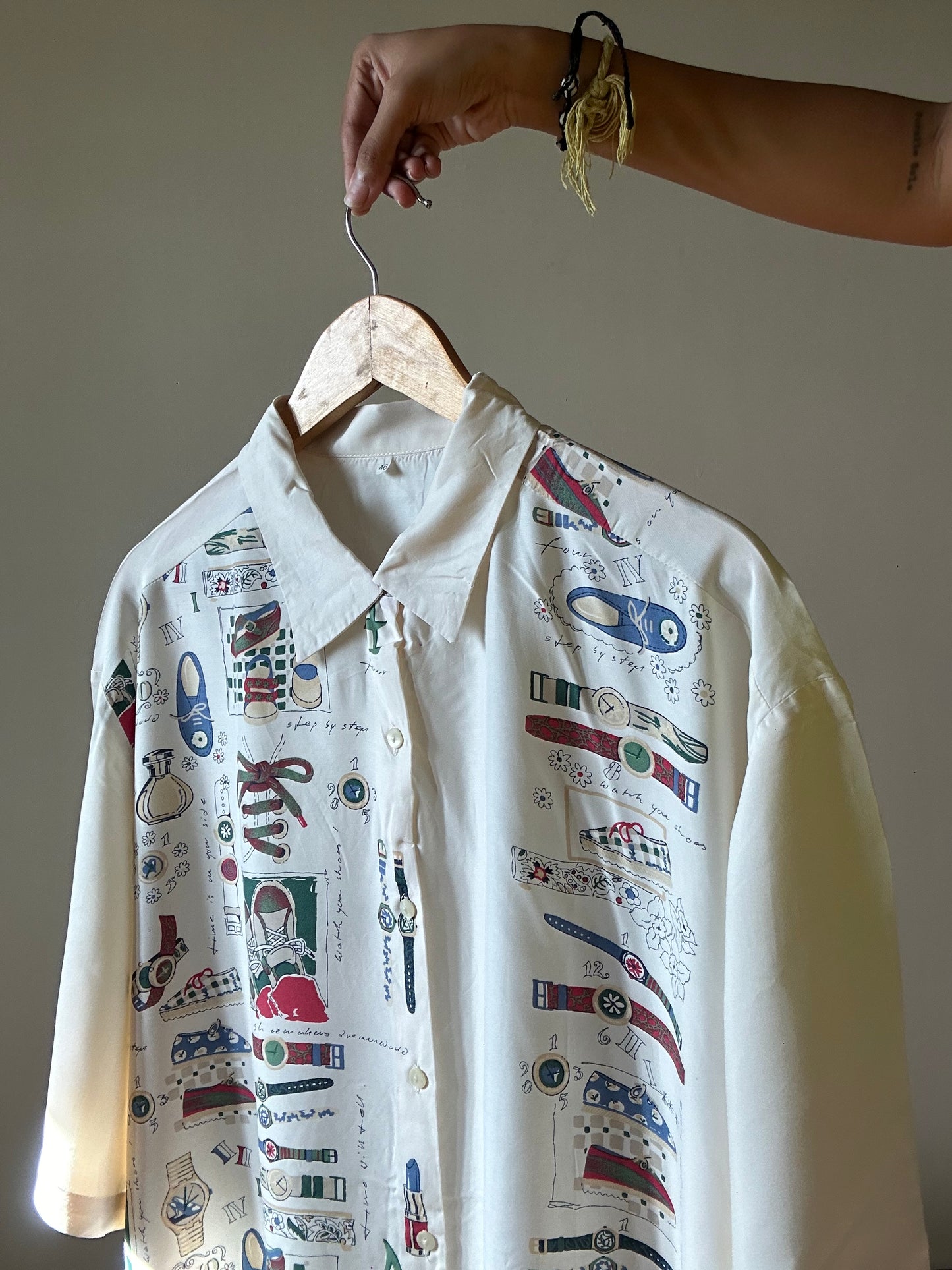 Vintage Abstract Lifestyle Print Shirt