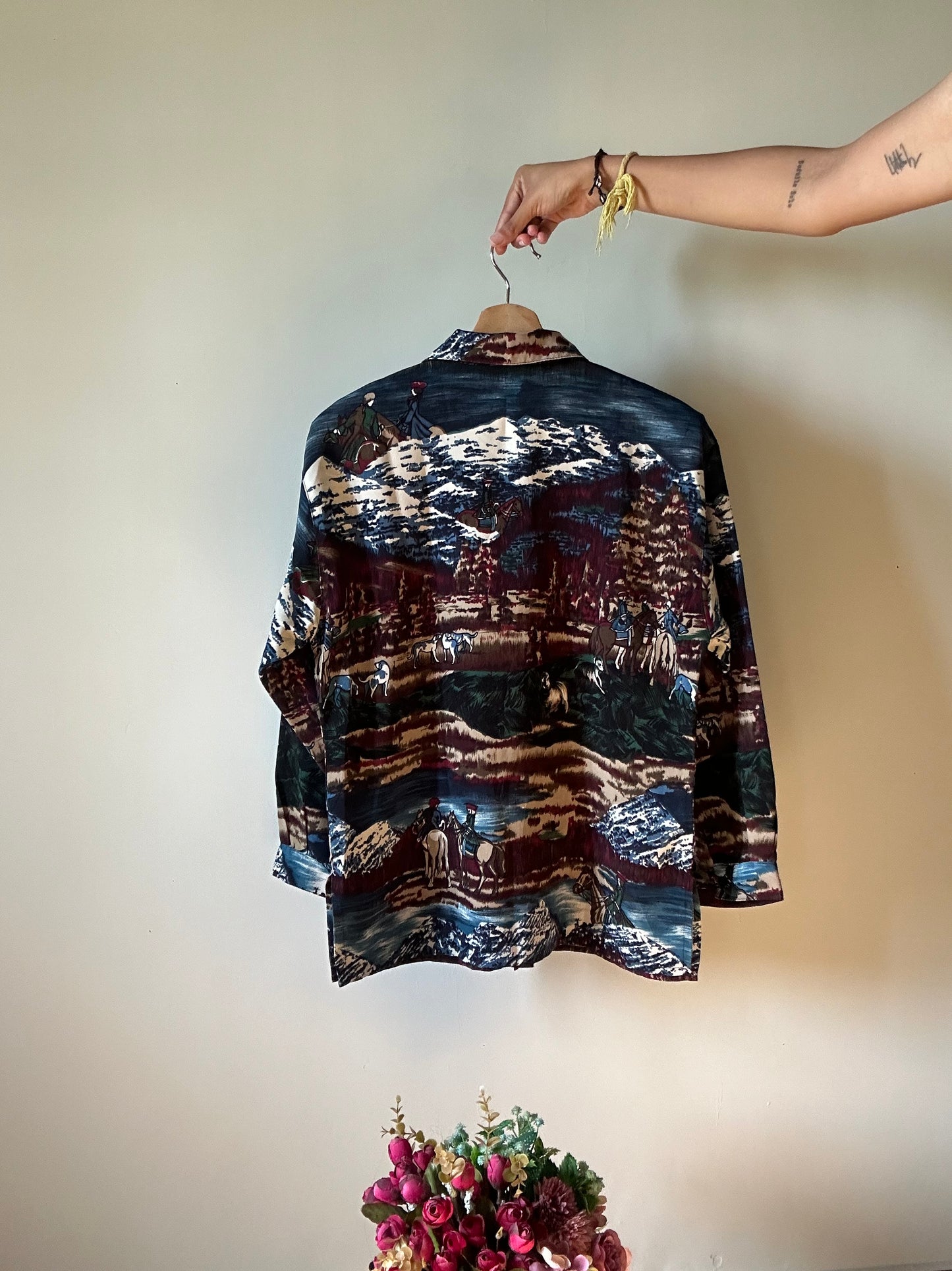 Vintage Mountain life Print Shirt