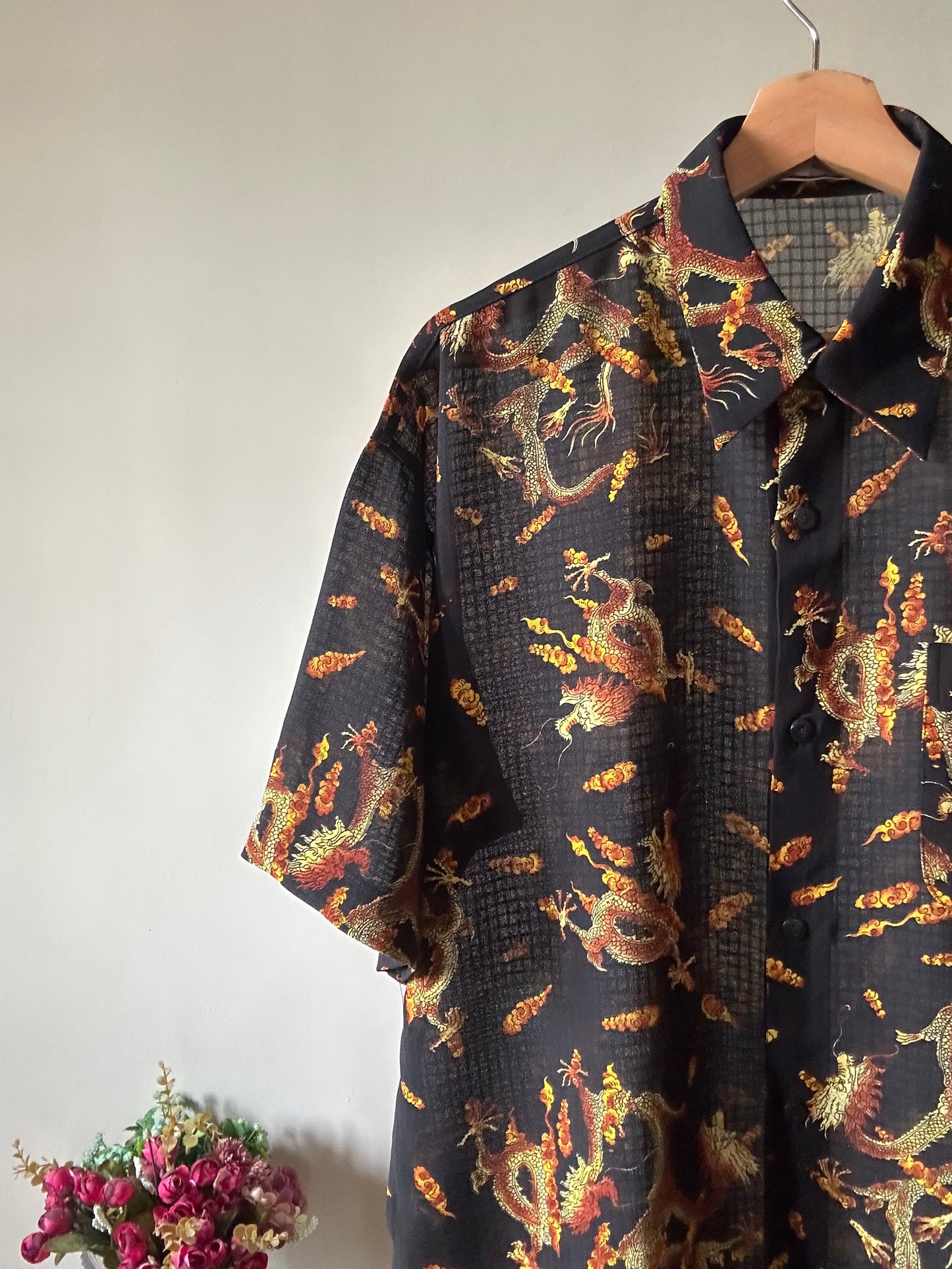 Fashion Studios Vintage Dragon Print Shirt