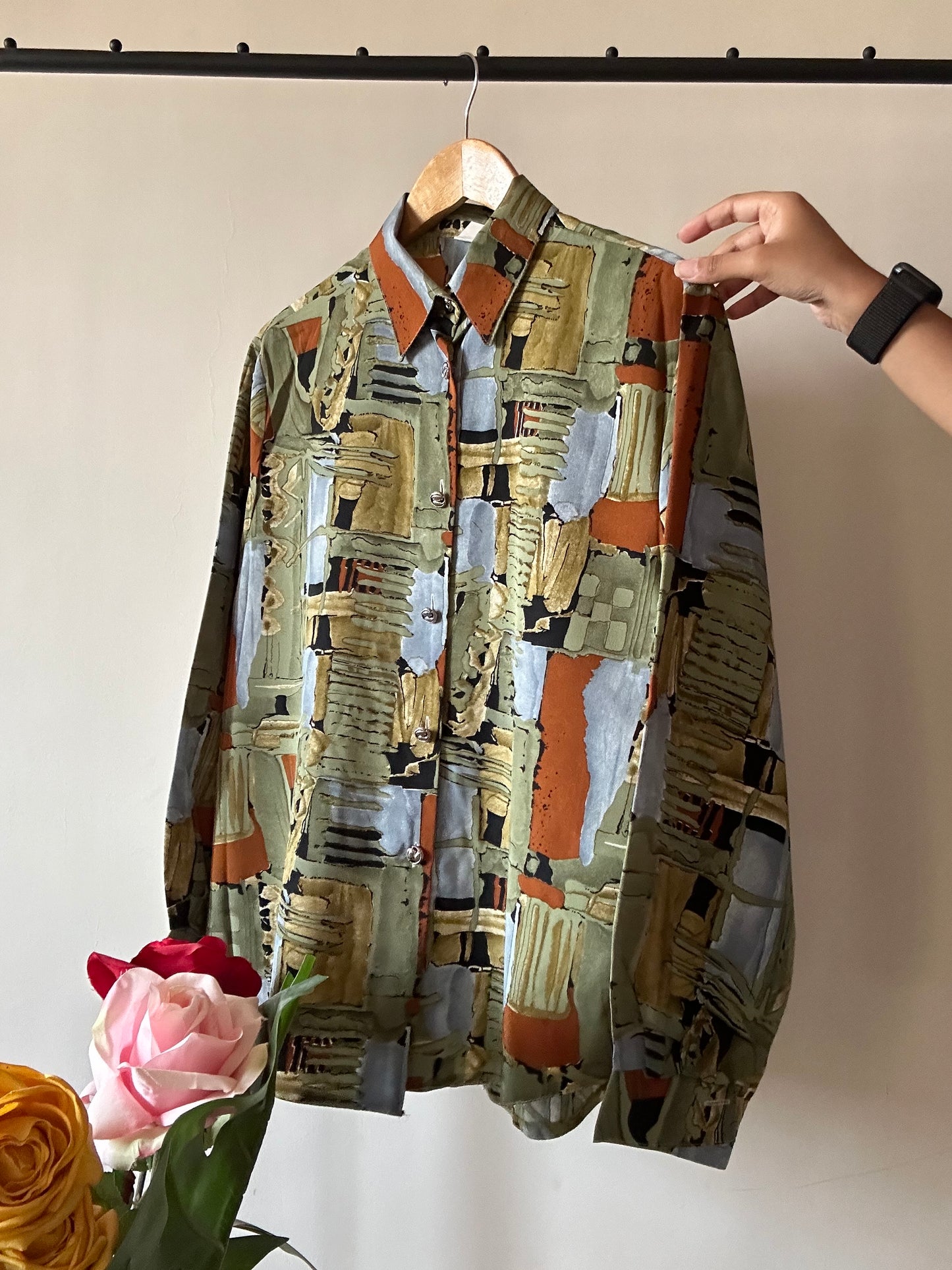 Vintage Abstract Print Vintage Shirt