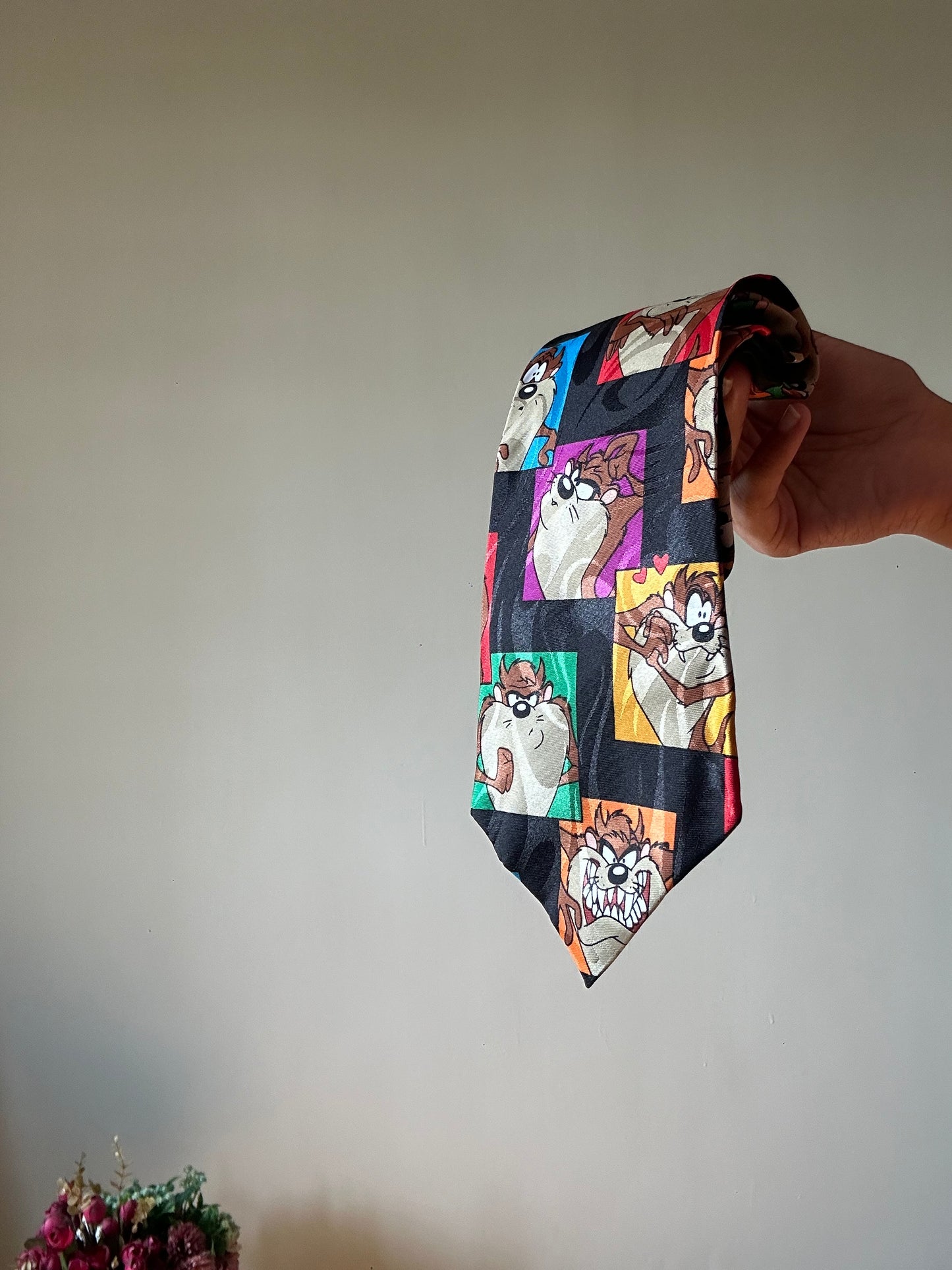 Bunbury Vintage 90s Looney Tuns Tasmanian Devil Handmade Tie