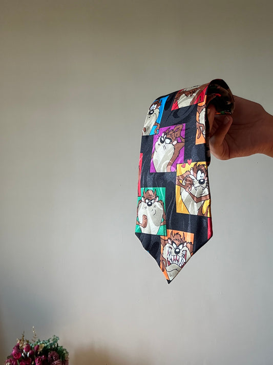 Bunbury Vintage 90s Looney Tuns Tasmanian Devil Handmade Tie