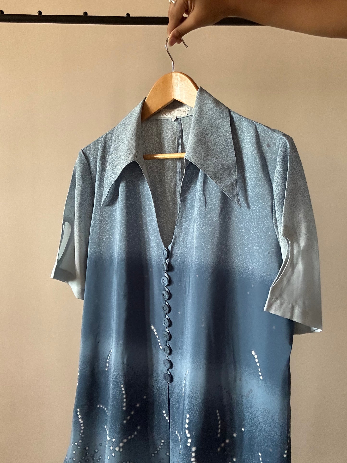 Vintage Blue Ombré Shirt