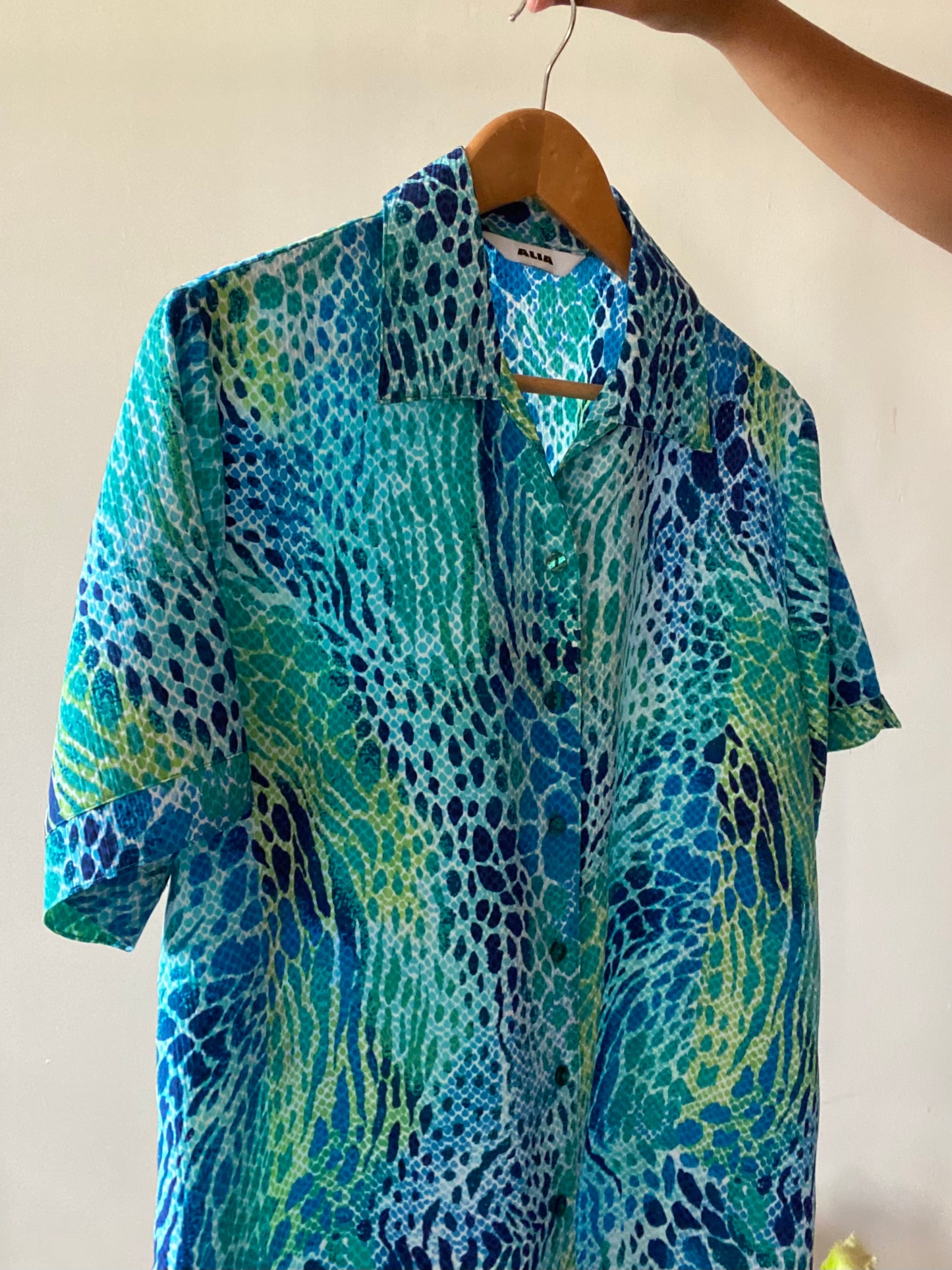 Ocean Inspired Snake Print Vintage Shirt