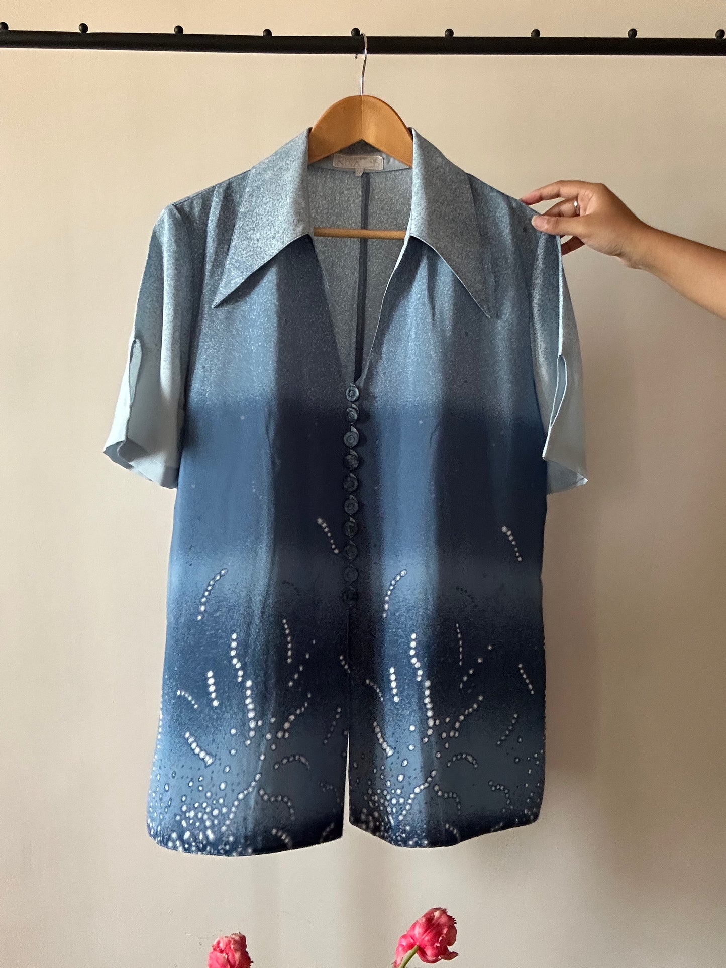 Vintage Blue Ombré Shirt